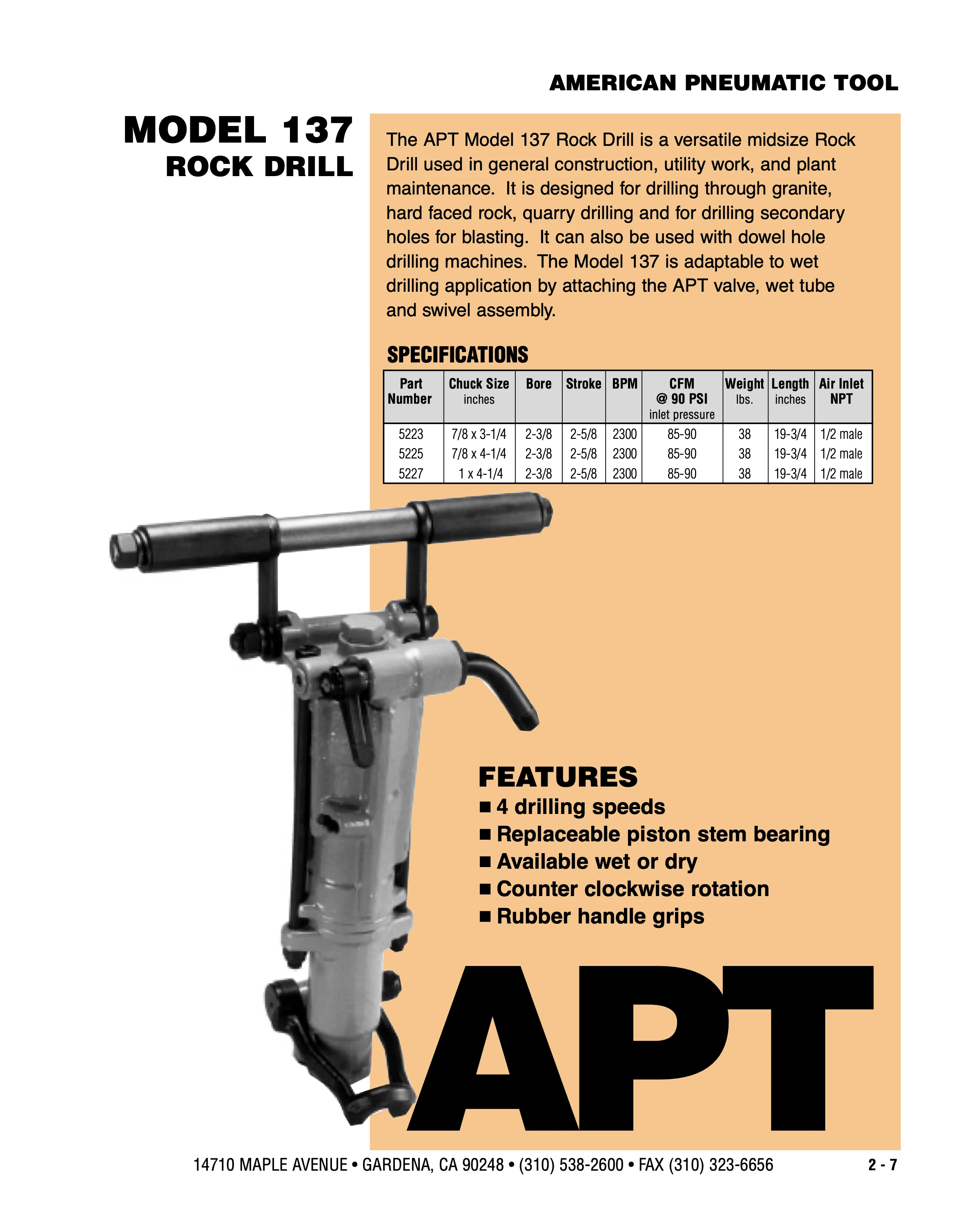 American Pneumatic 137 Series PDF page 6 of 11