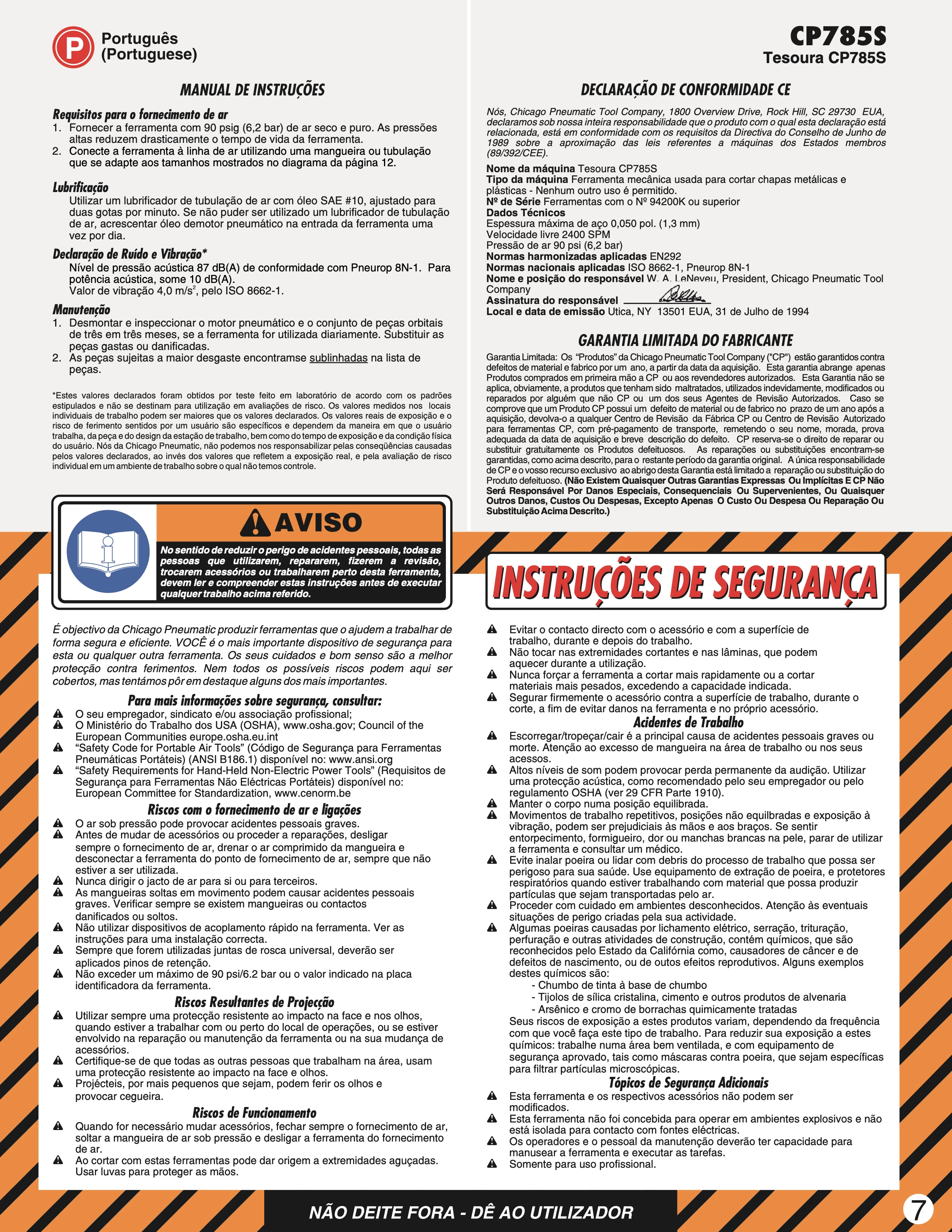 Chicago Pneumatic CP 785S PDF page 7 of 12