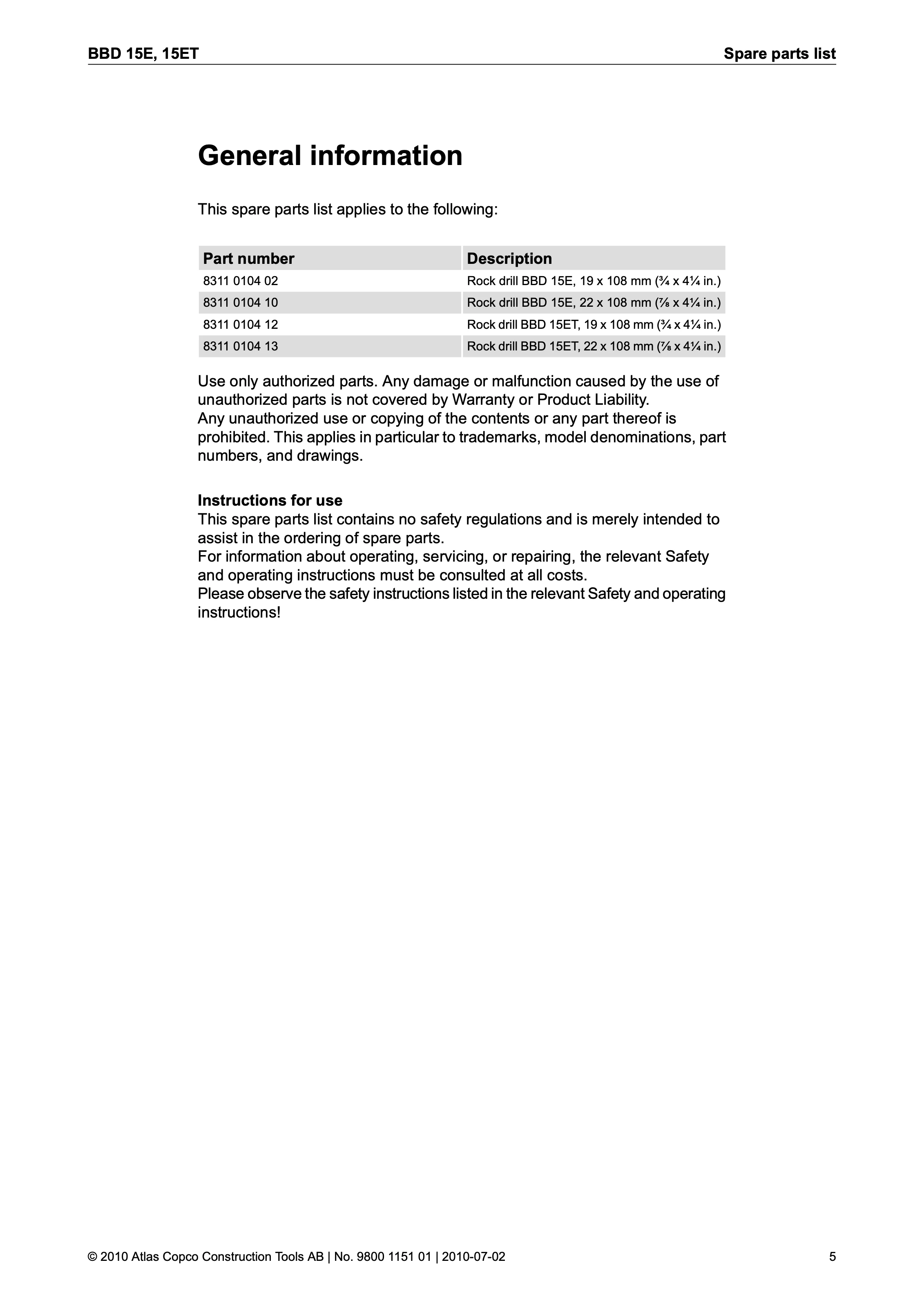 Atlas Copco BBD 15 Series PDF page 5 of 16