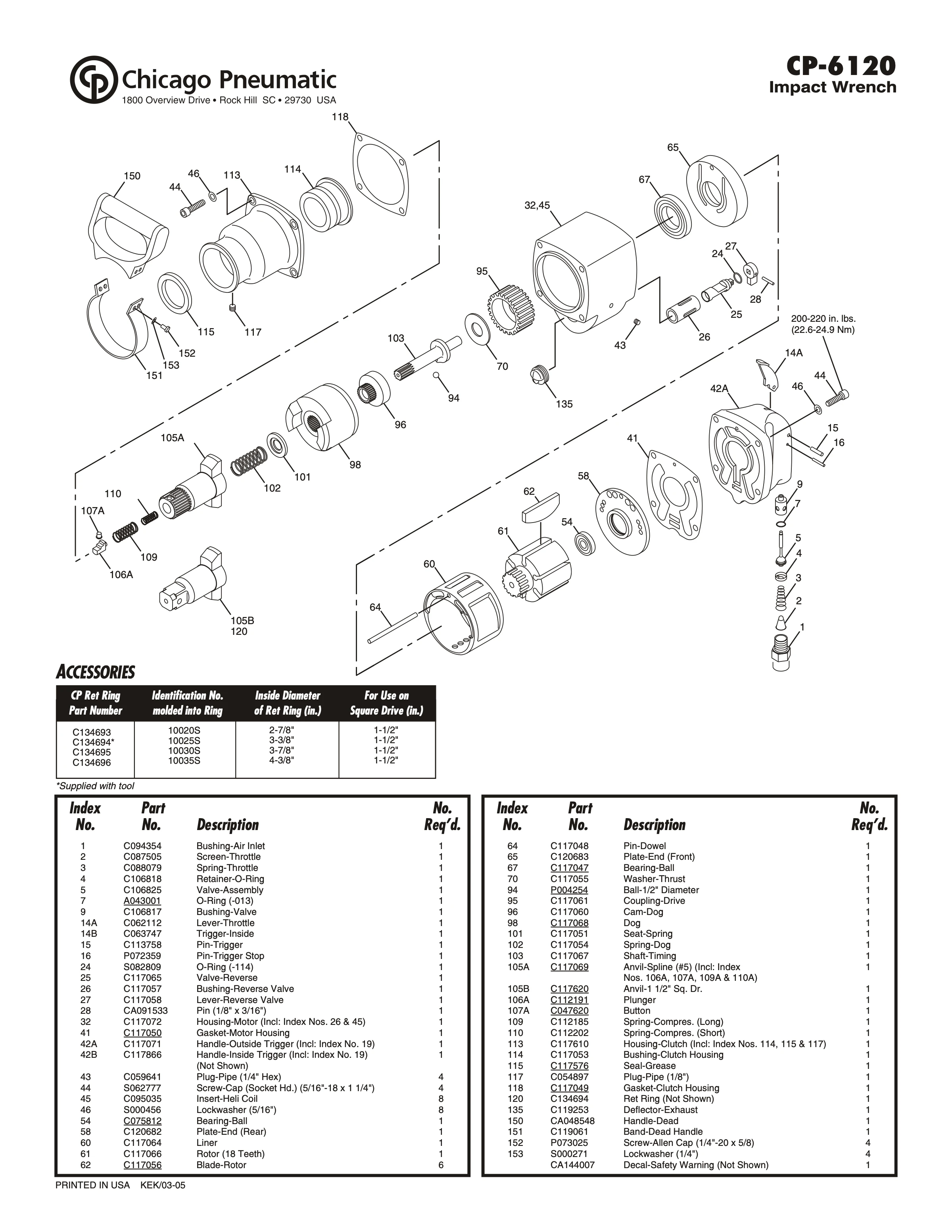 Chicago Pneumatic CP 6120 PDF page 13 of 13
