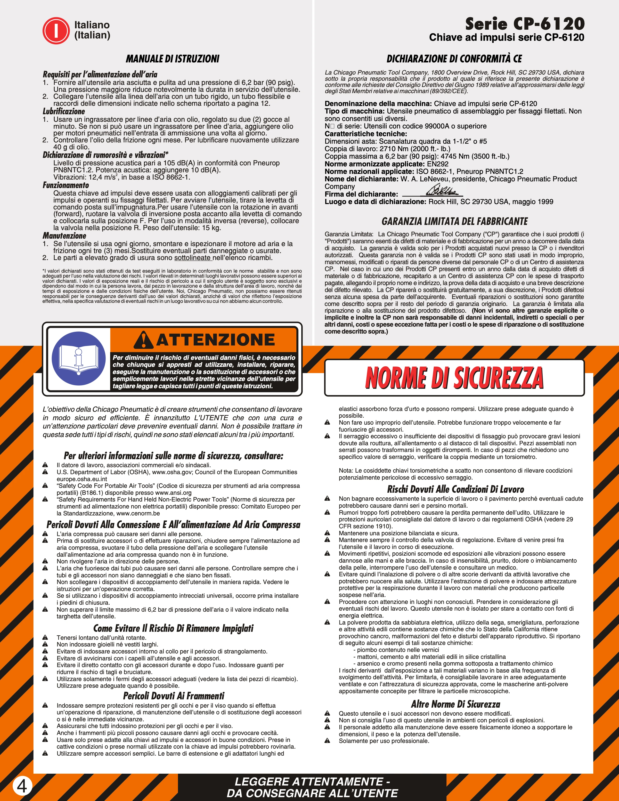 Chicago Pneumatic CP 6120 PDF page 4 of 13