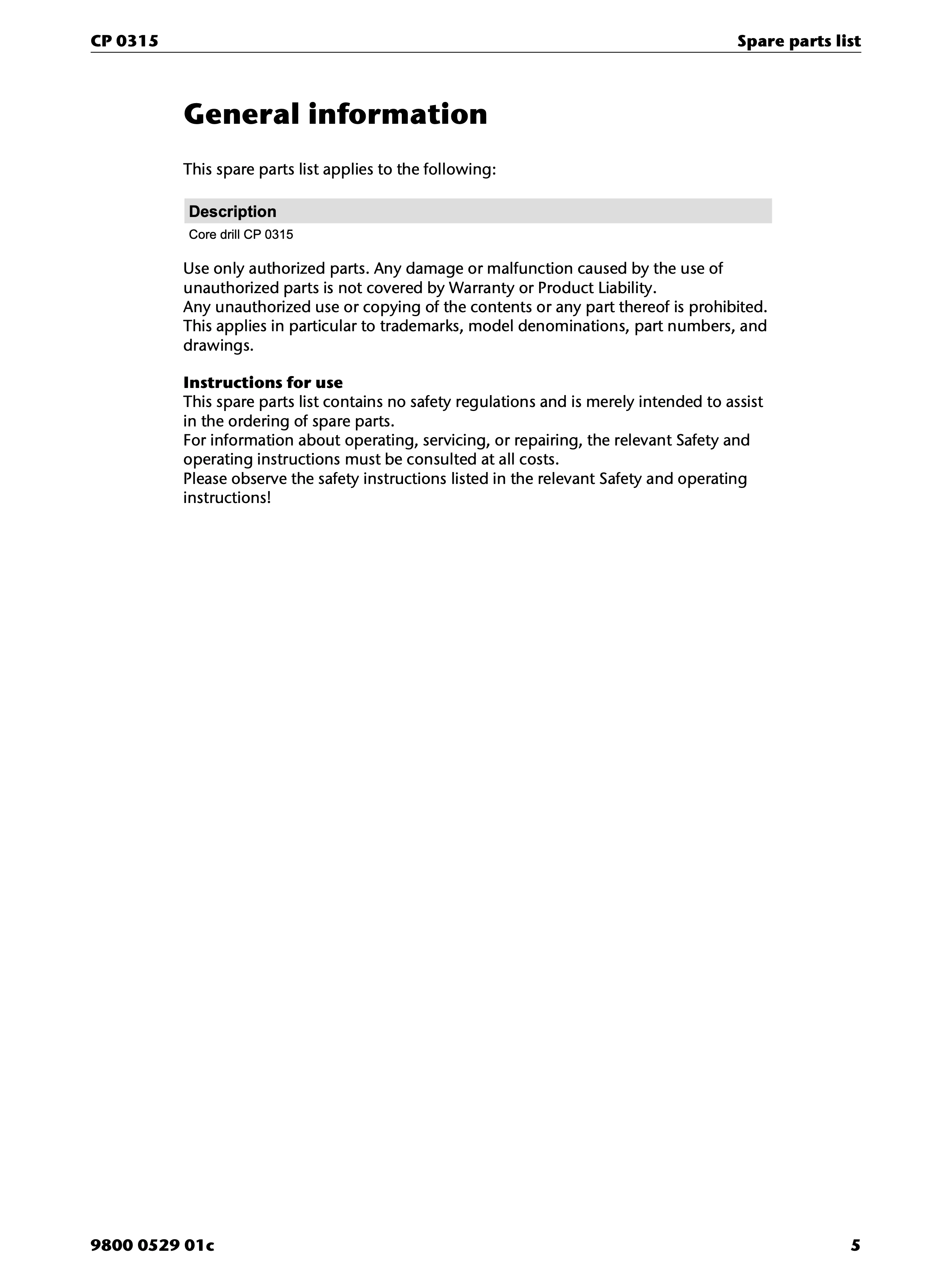 Chicago Pneumatic CP 0315 PDF page 5 of 16