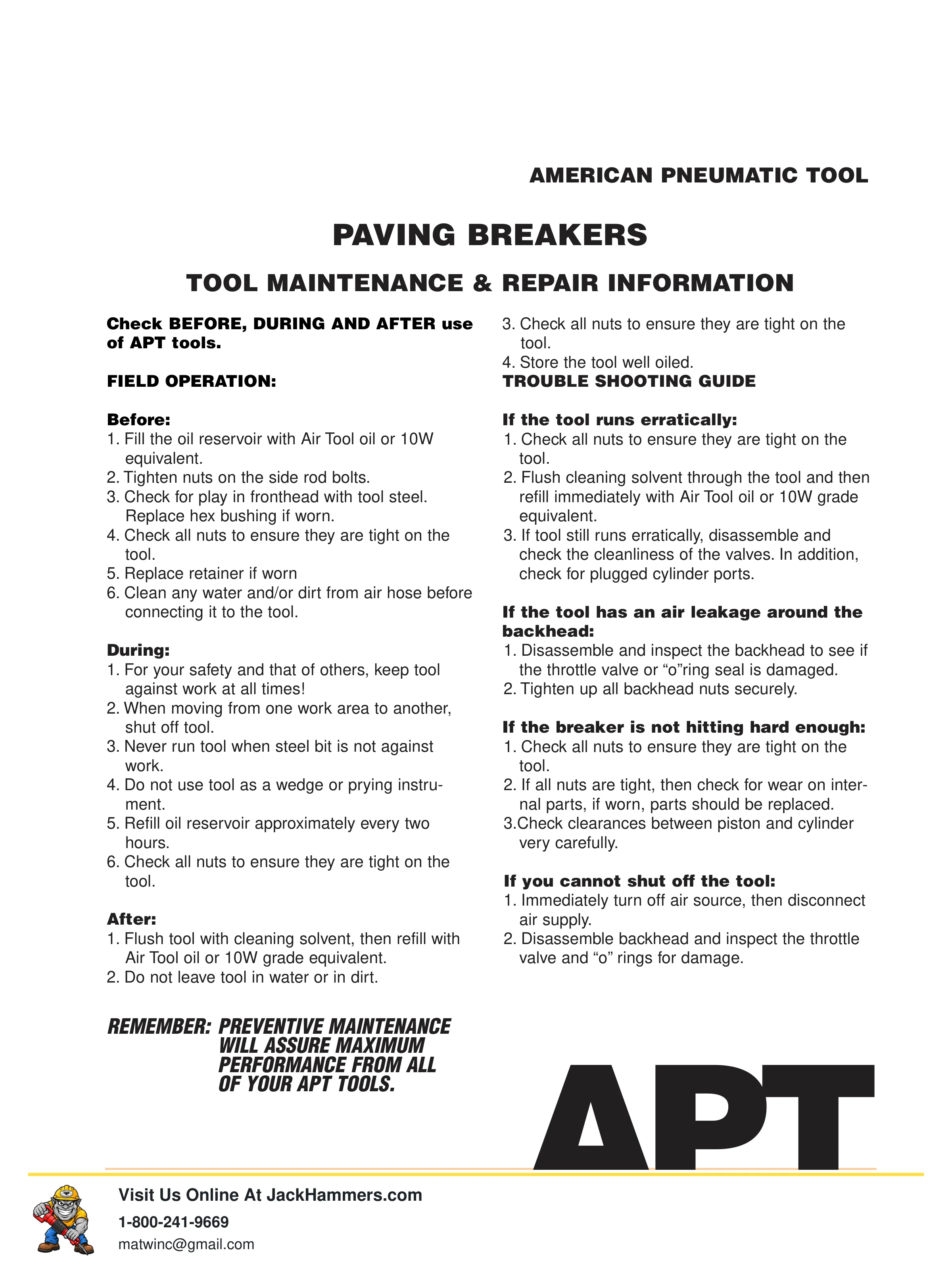 American Pneumatic 140 PDF page 1 of 21