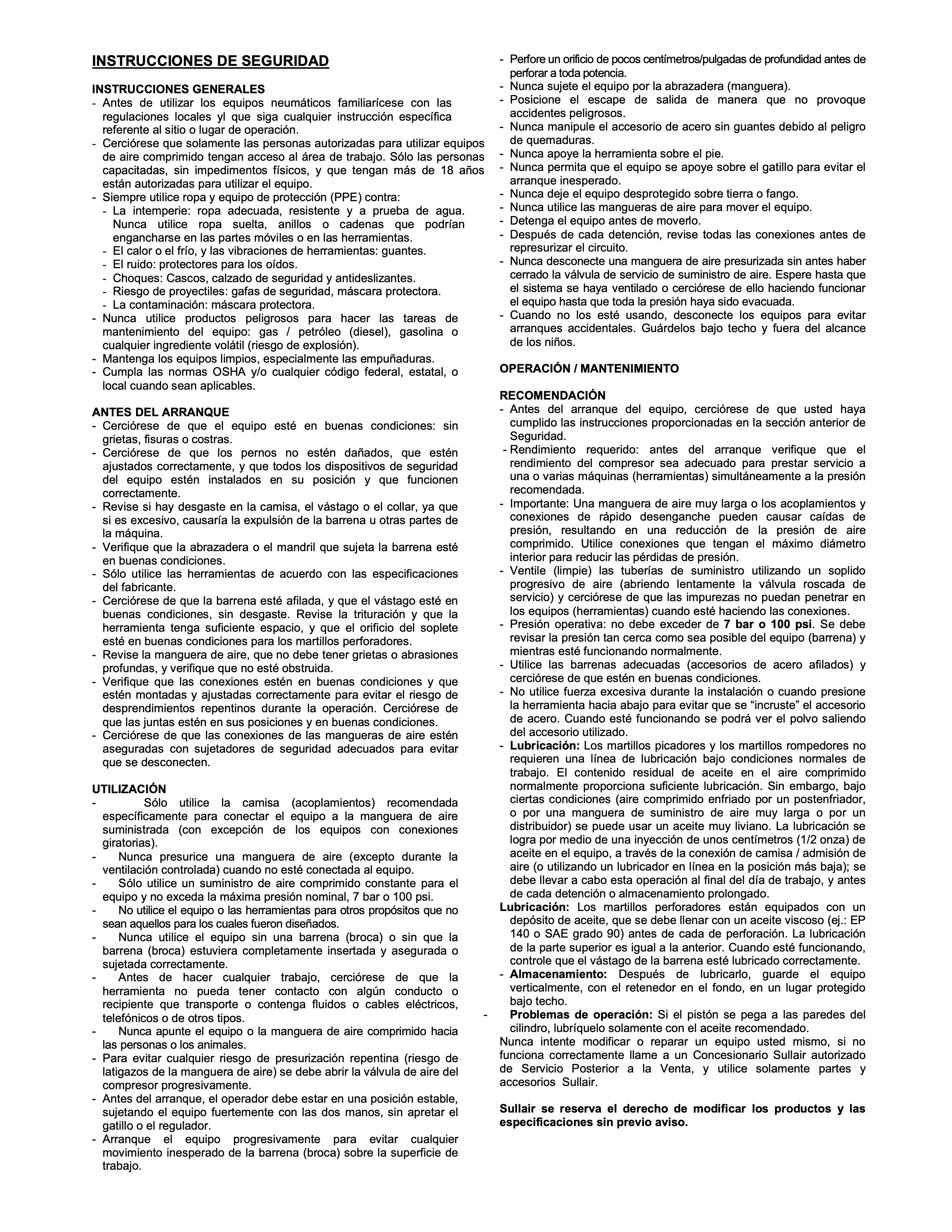 Sullair MBT-6 PDF page 6 of 9