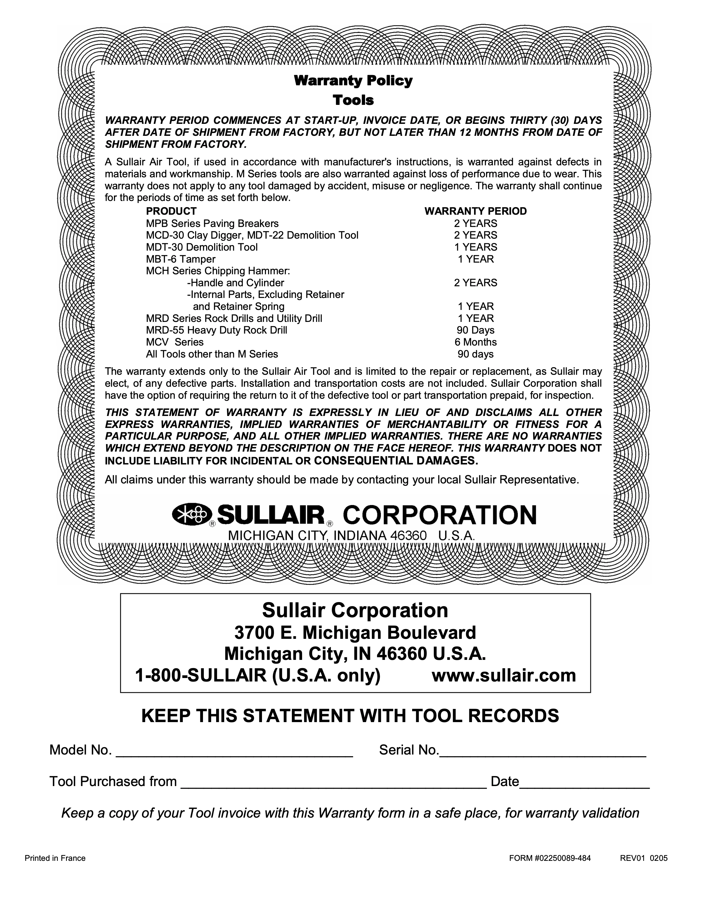 Sullair MBT-6 PDF page 8 of 9