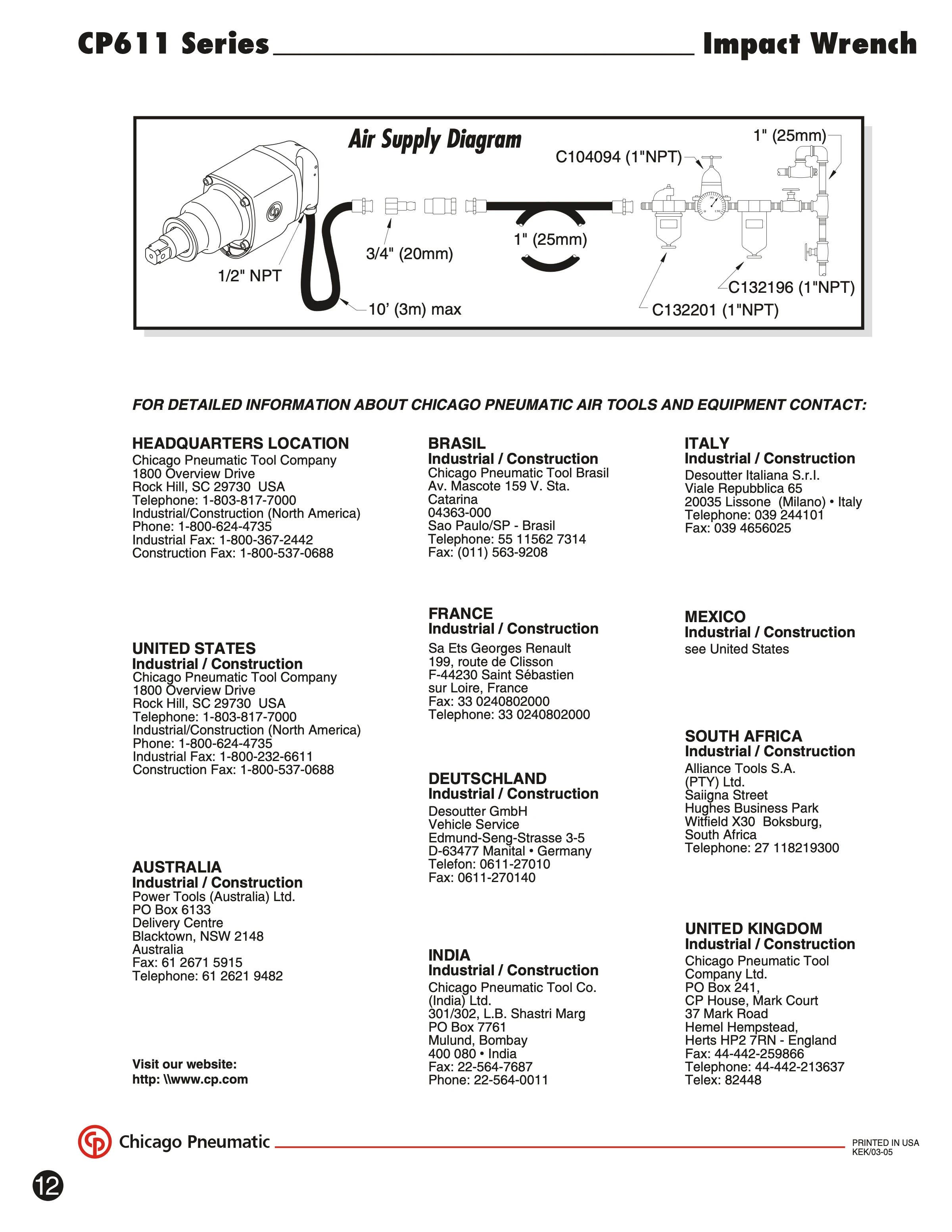 Chicago Pneumatic CP 0611 PDF page 12 of 13