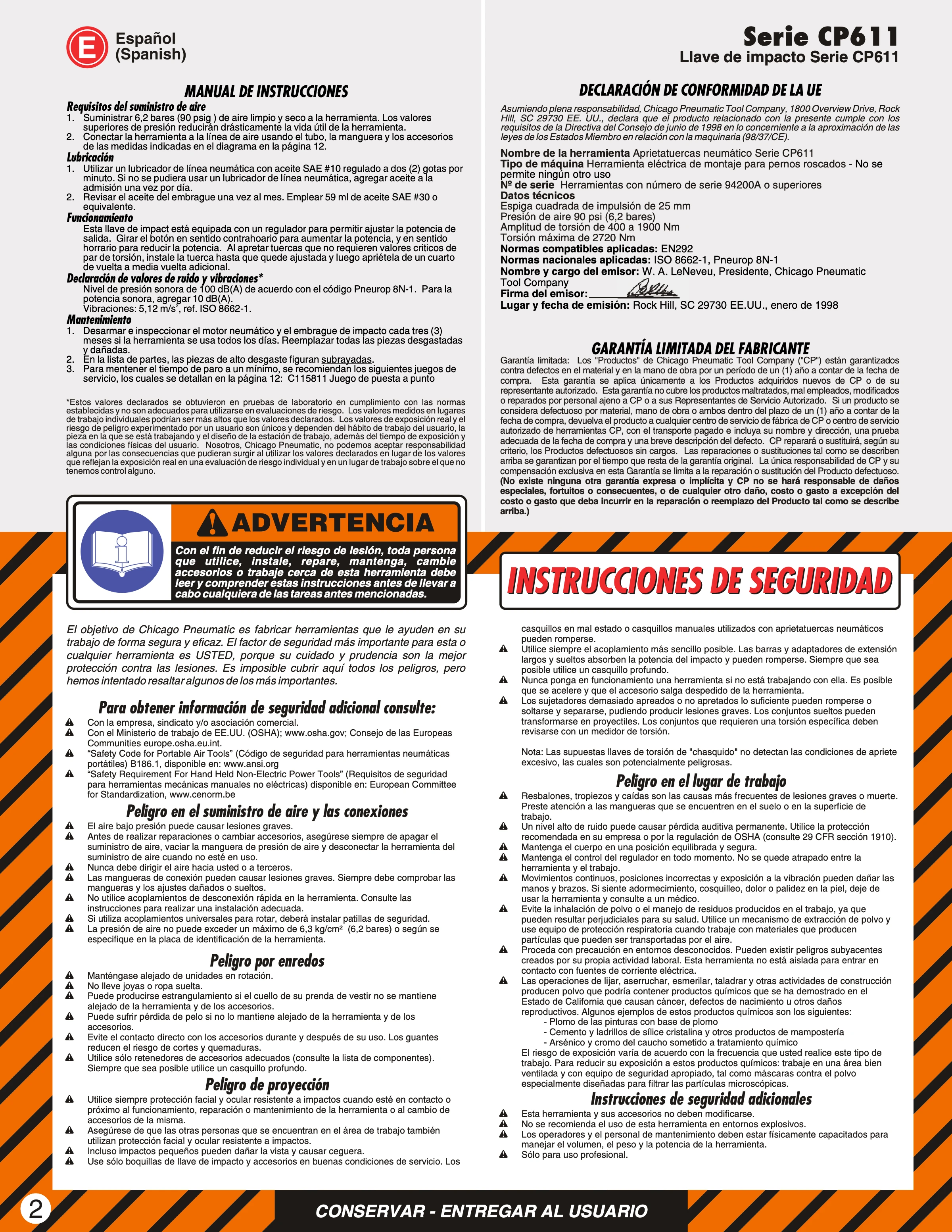 Chicago Pneumatic CP 0611 PDF page 2 of 13