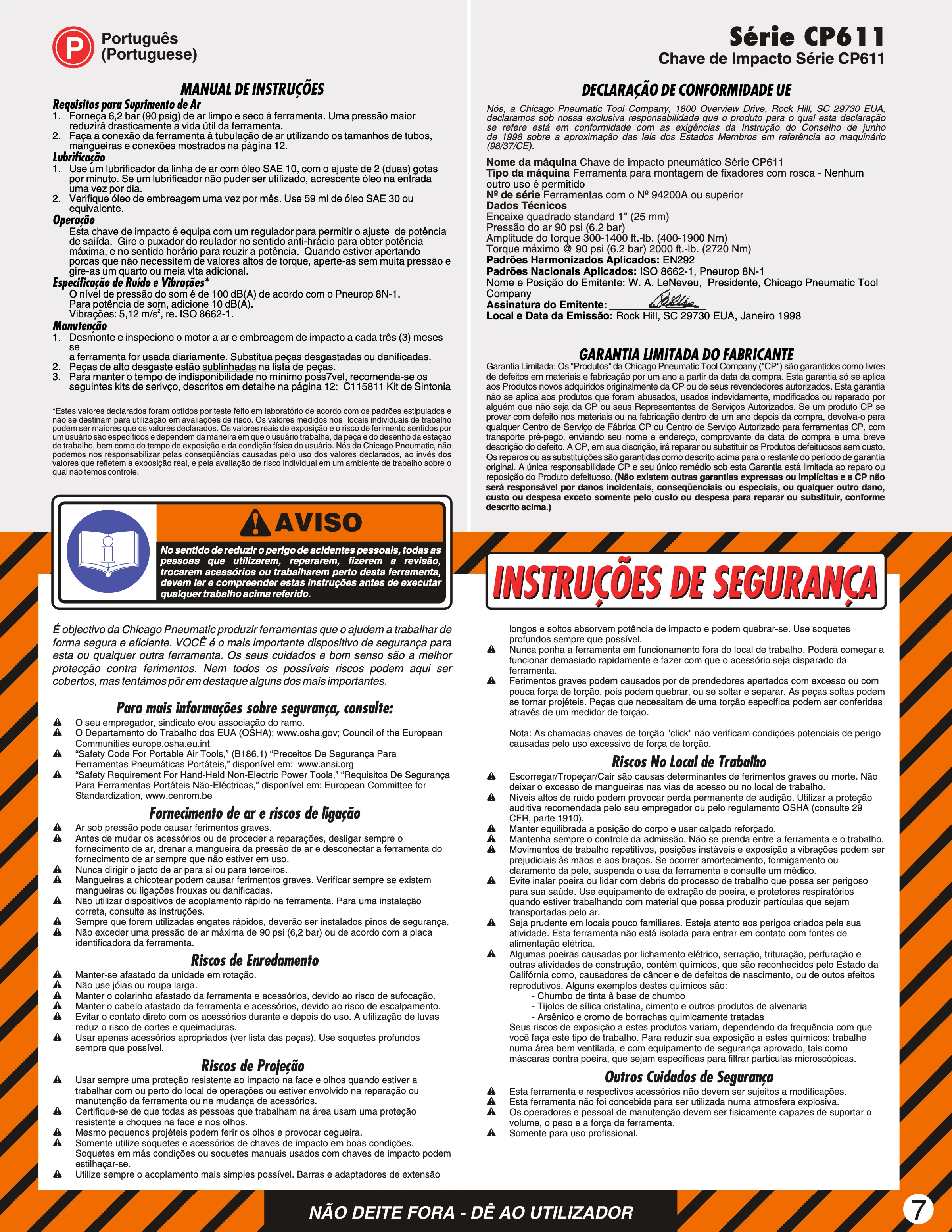 Chicago Pneumatic CP 0611 PDF page 7 of 13