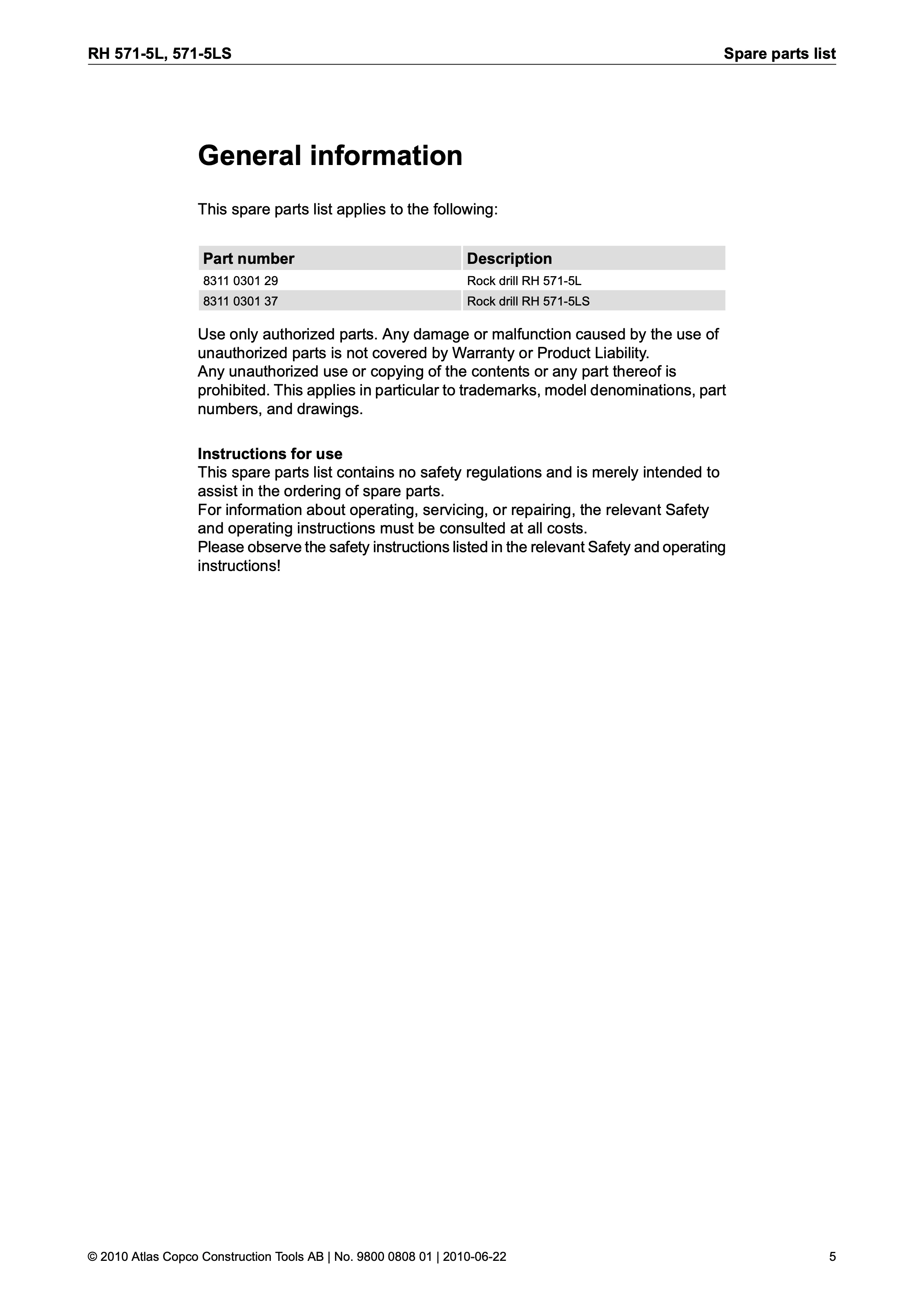Atlas Copco 571 Series PDF page 5 of 16