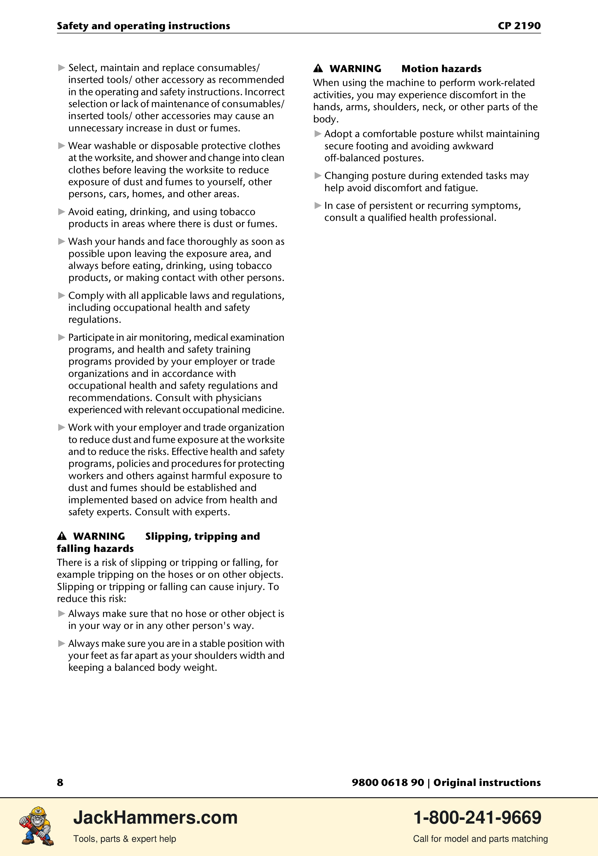 Chicago Pneumatic CP 2190 PDF page 8 of 200
