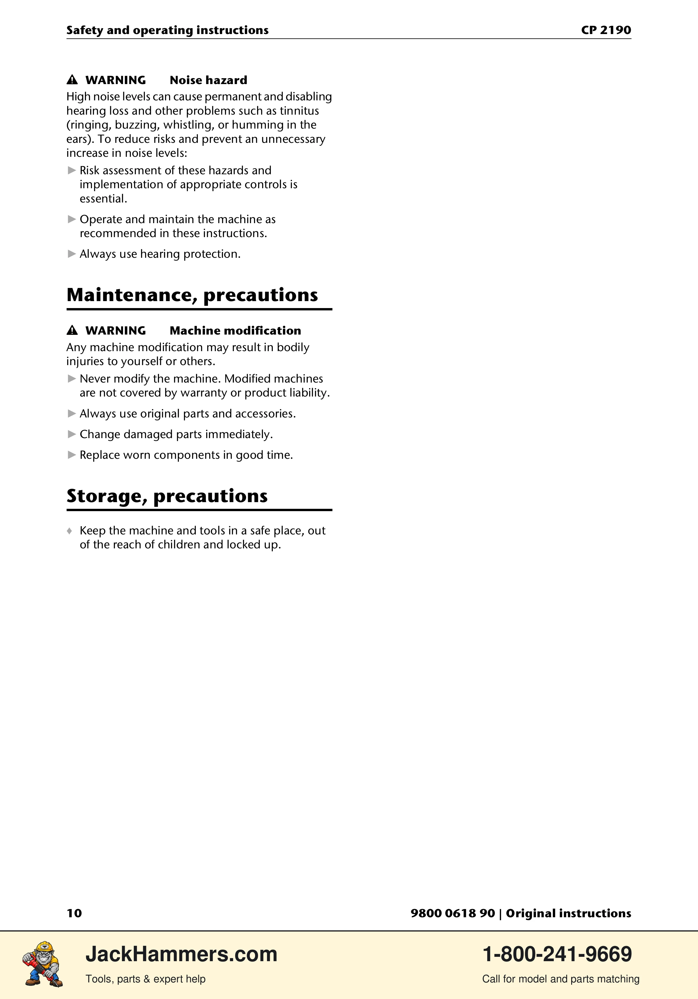 Chicago Pneumatic CP 2190 PDF page 10 of 200