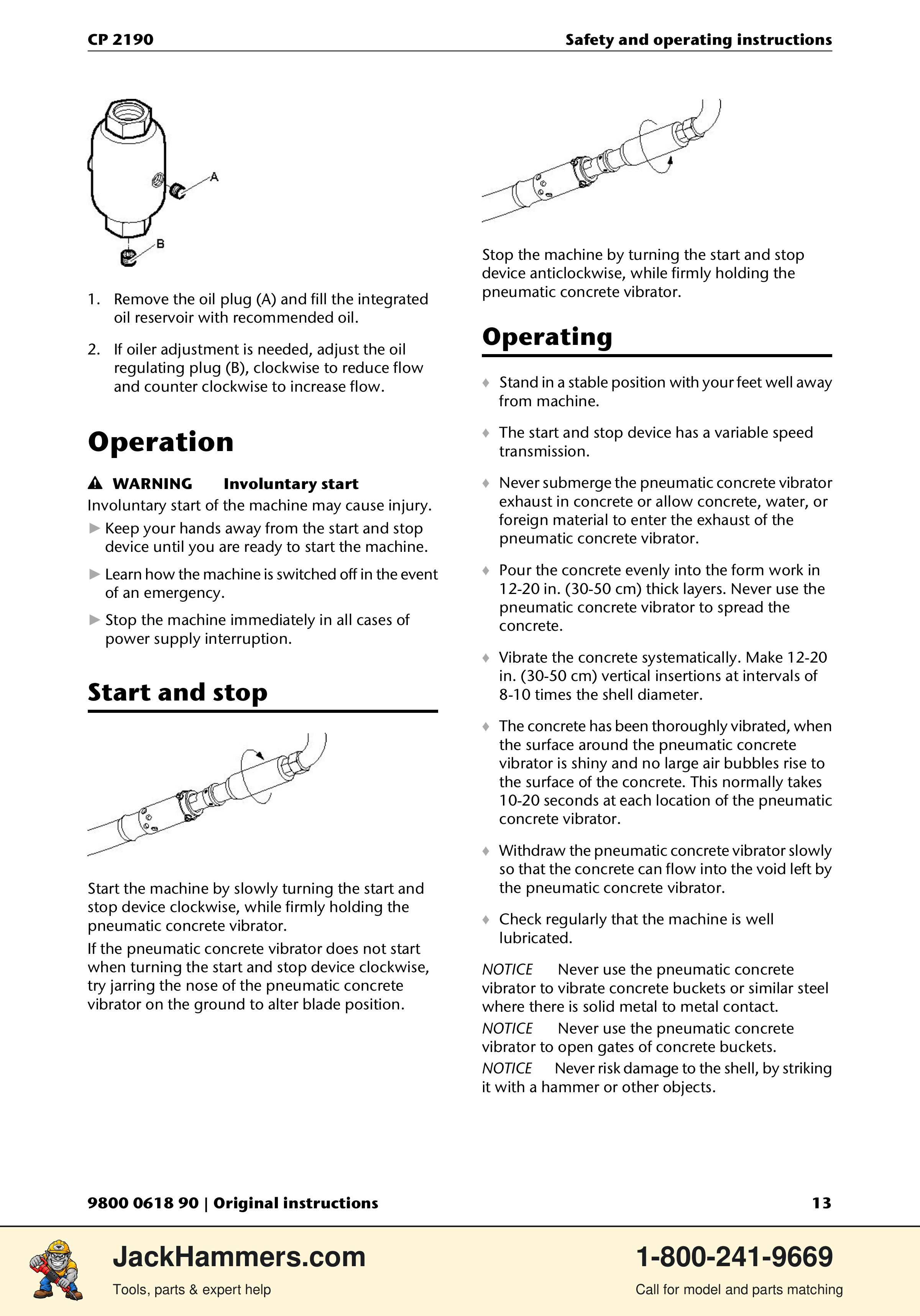 Chicago Pneumatic CP 2190 PDF page 13 of 200