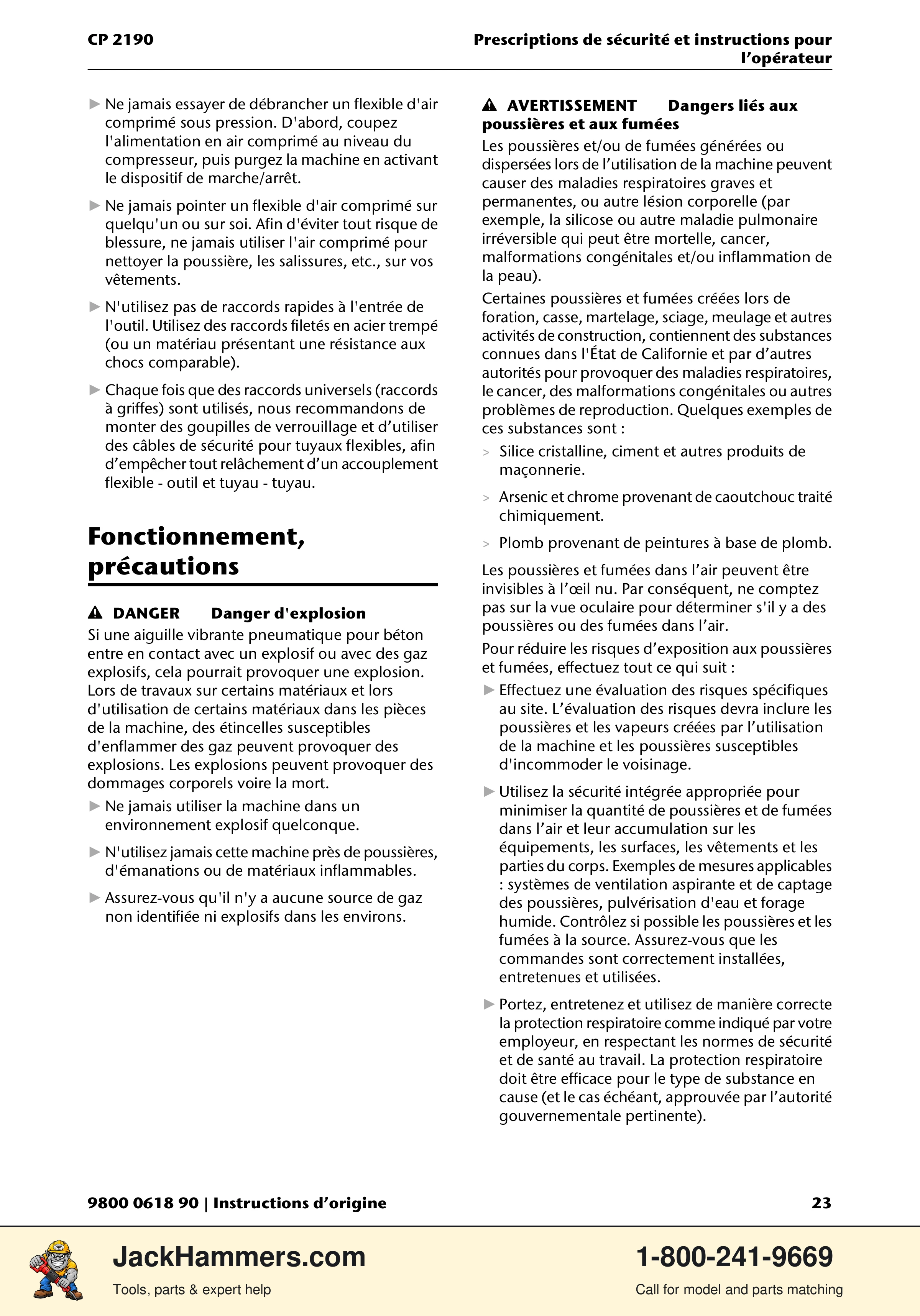 Chicago Pneumatic CP 2190 PDF page 23 of 200