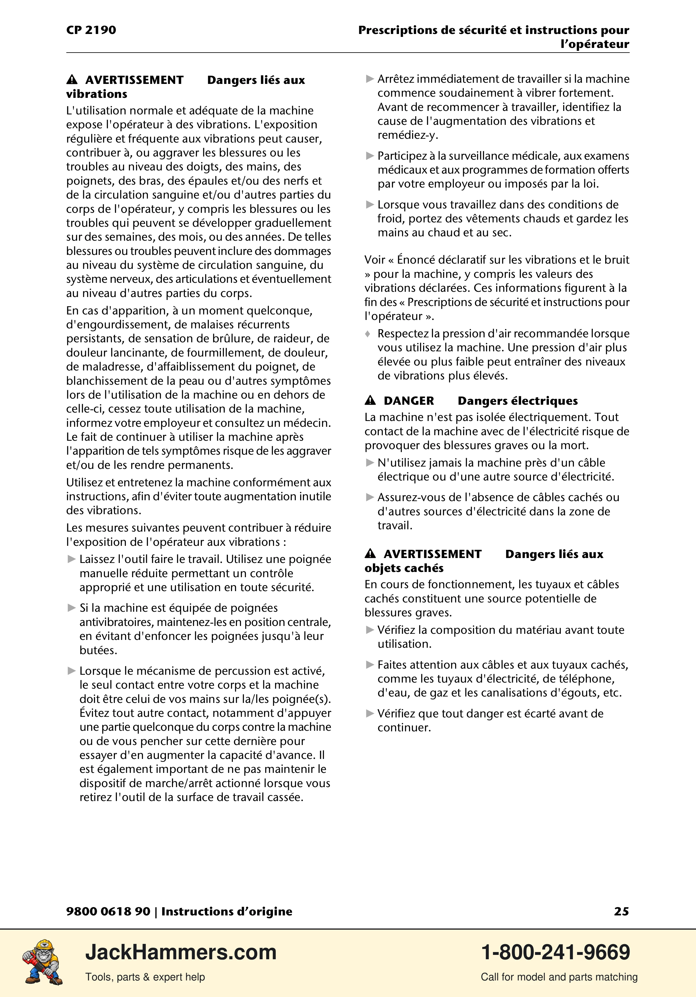 Chicago Pneumatic CP 2190 PDF page 25 of 200