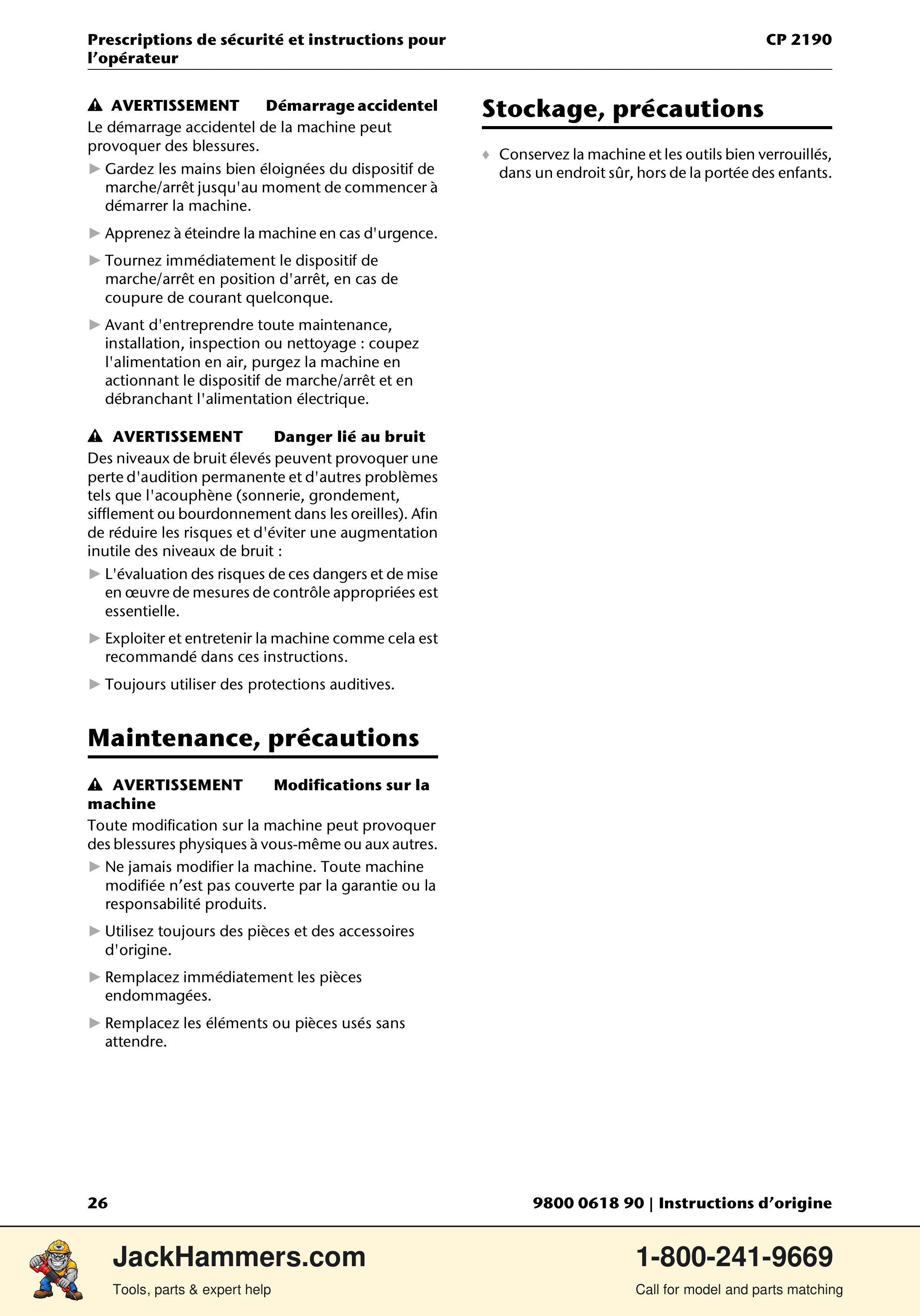 Chicago Pneumatic CP 2190 PDF page 26 of 200