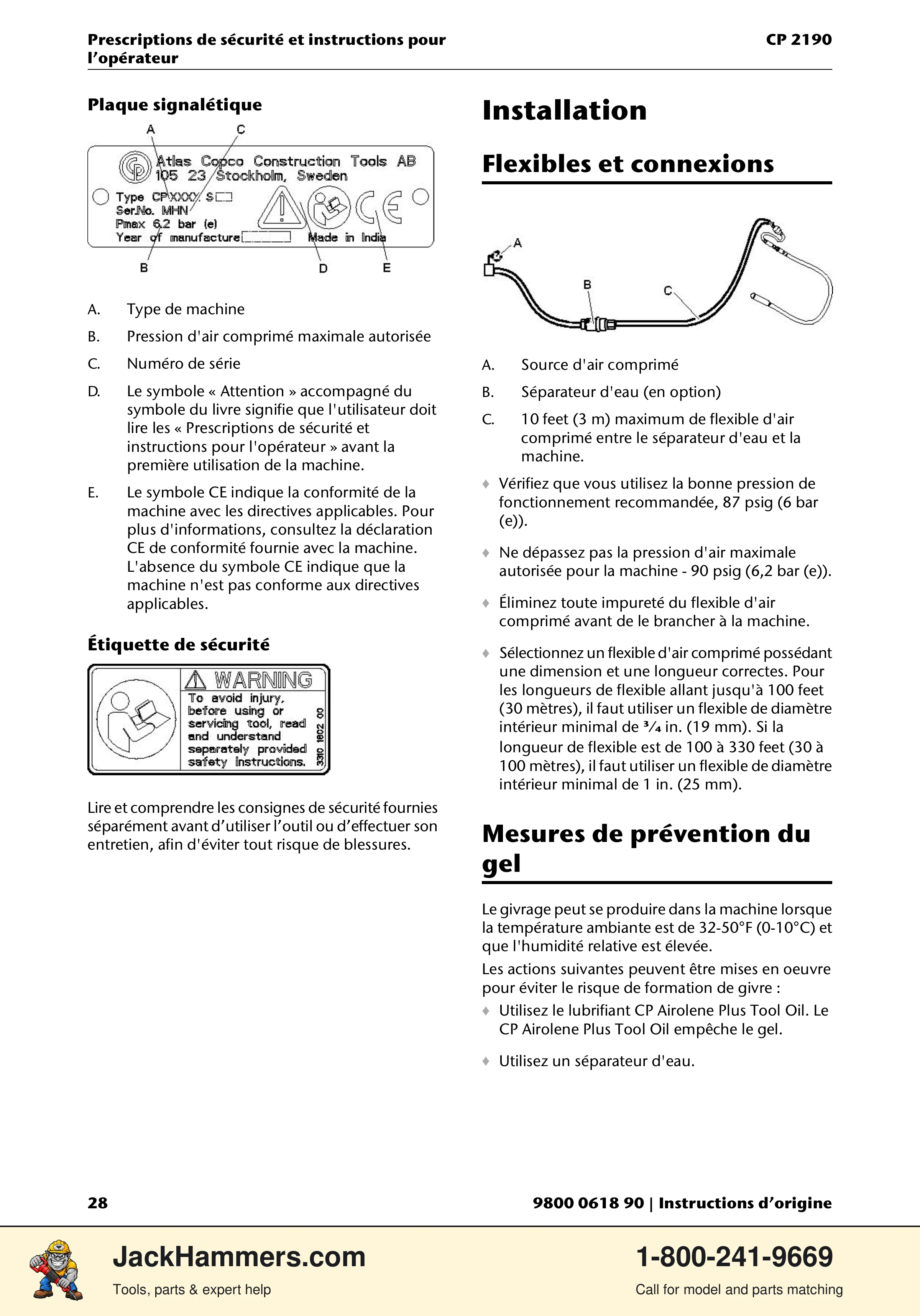 Chicago Pneumatic CP 2190 PDF page 28 of 200