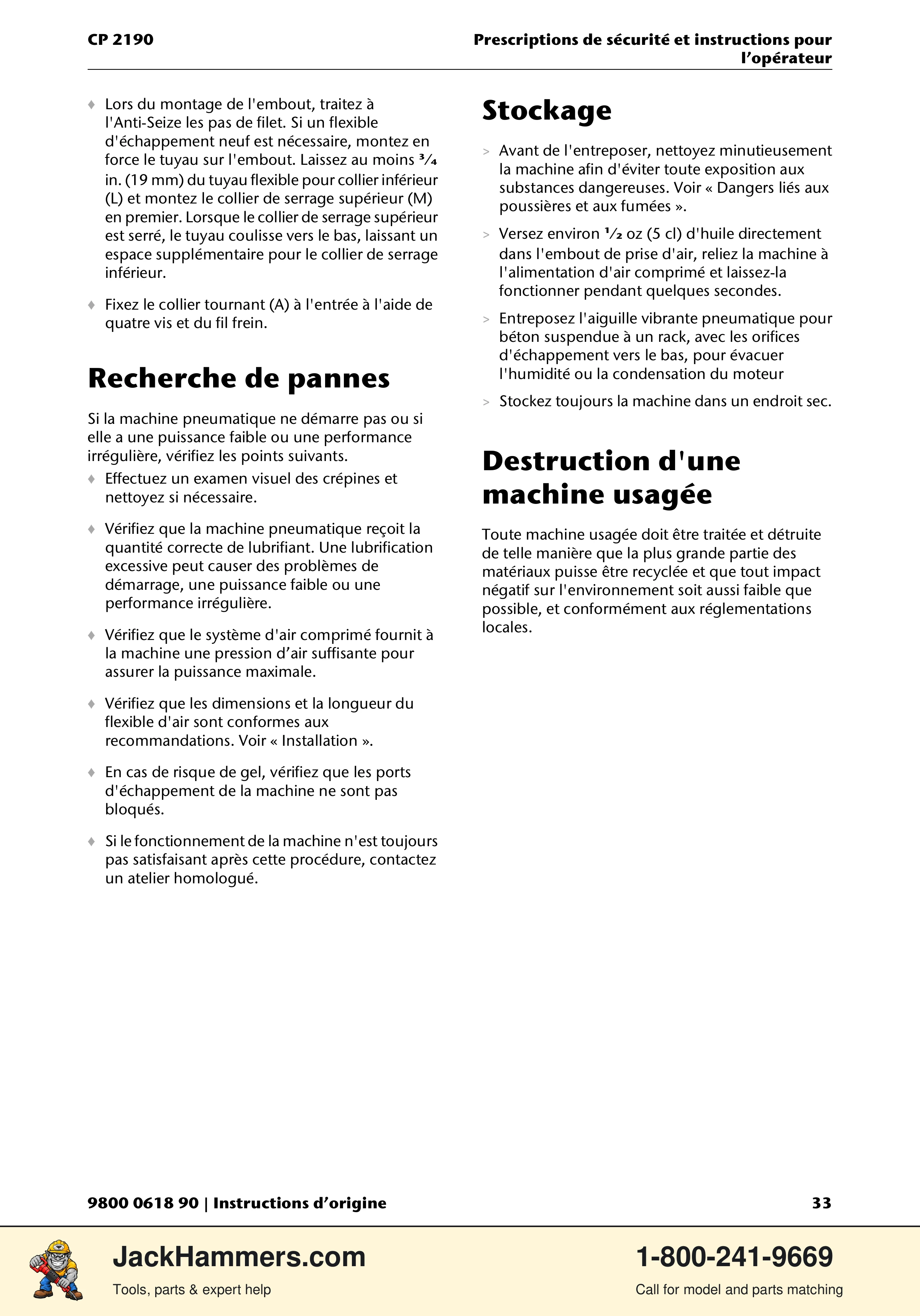 Chicago Pneumatic CP 2190 PDF page 33 of 200
