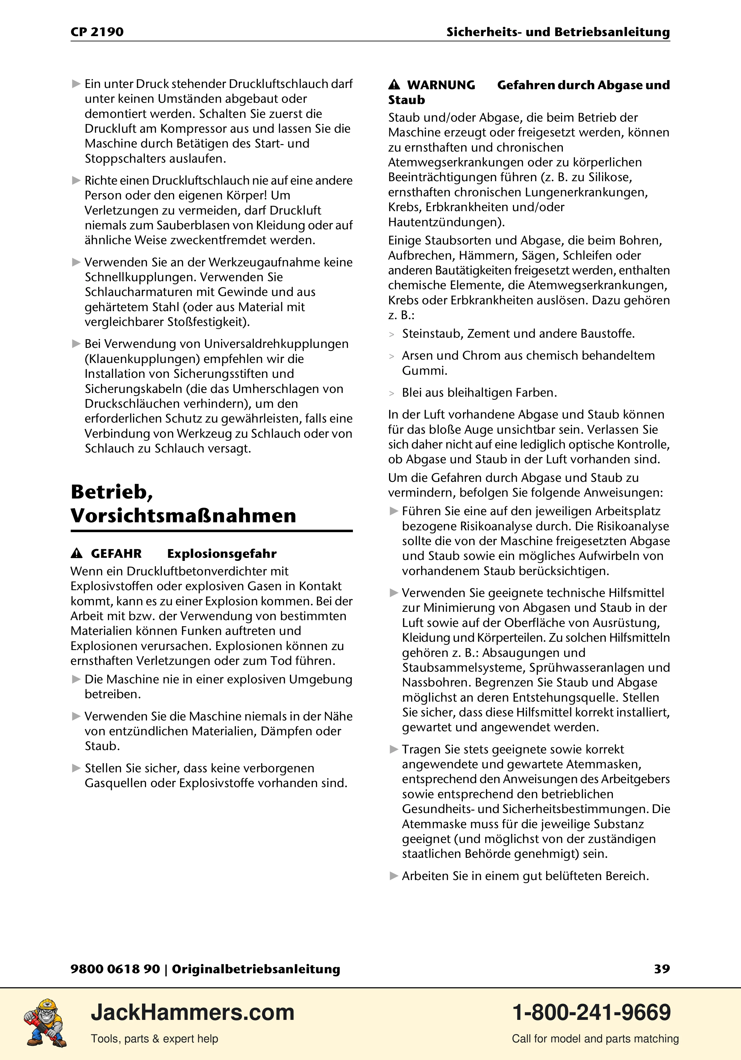 Chicago Pneumatic CP 2190 PDF page 39 of 200