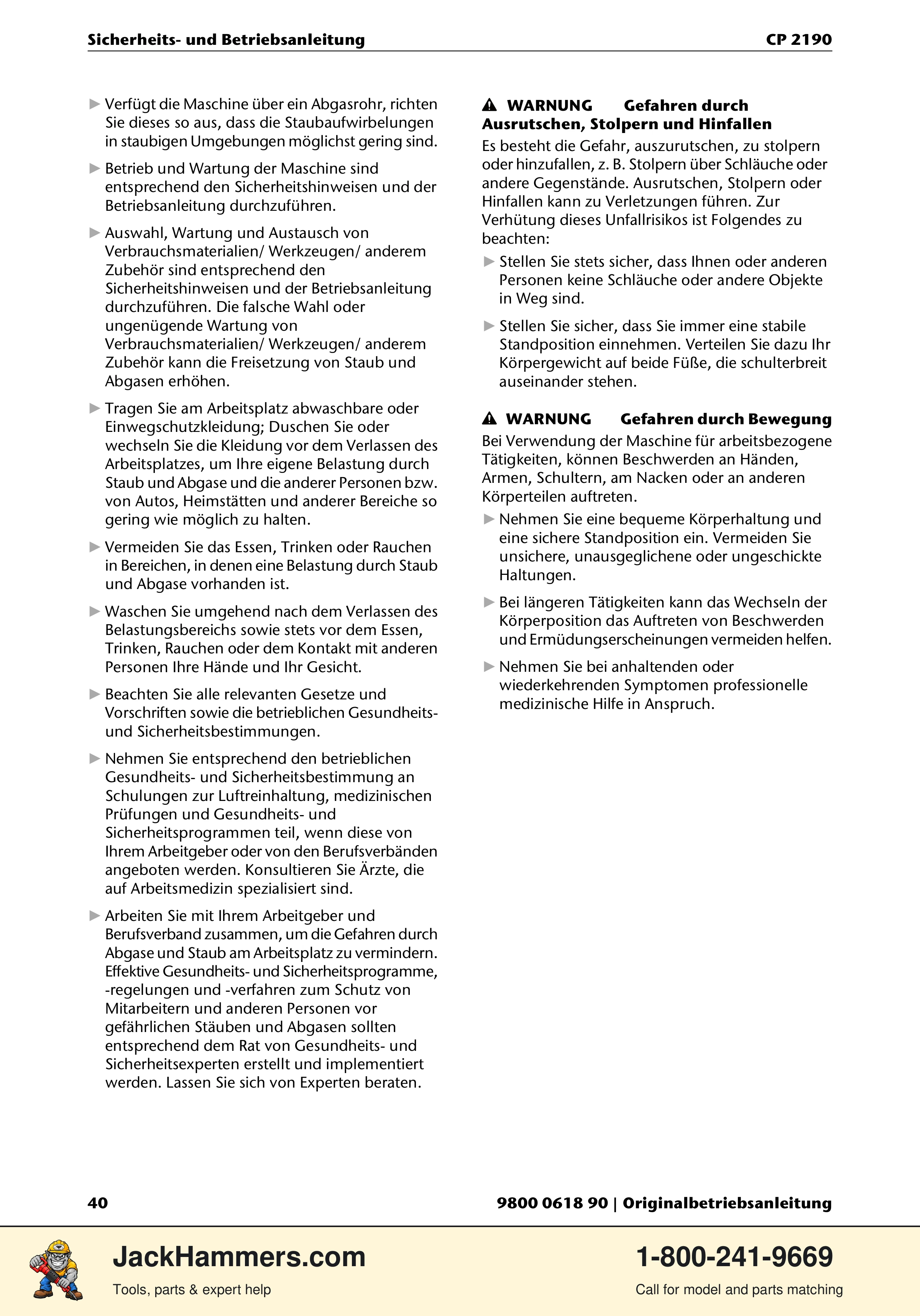 Chicago Pneumatic CP 2190 PDF page 40 of 200