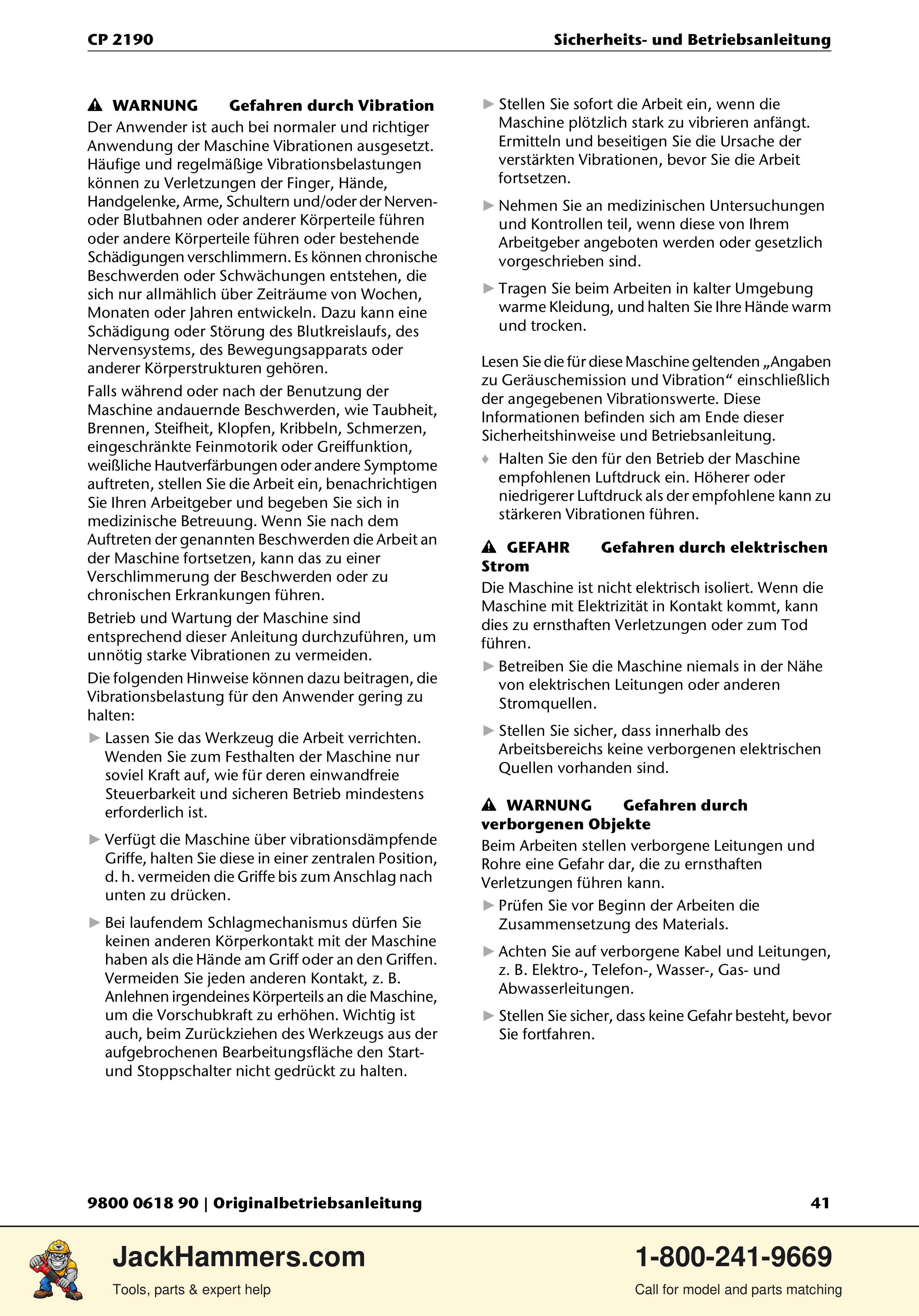 Chicago Pneumatic CP 2190 PDF page 41 of 200