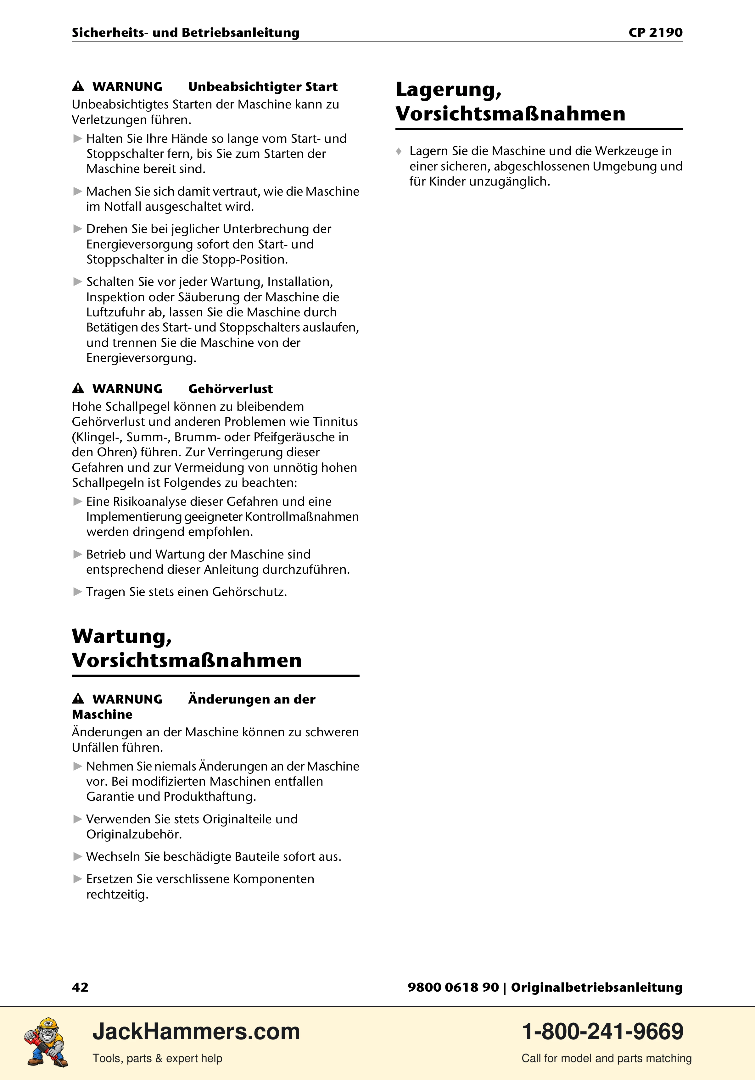 Chicago Pneumatic CP 2190 PDF page 42 of 200