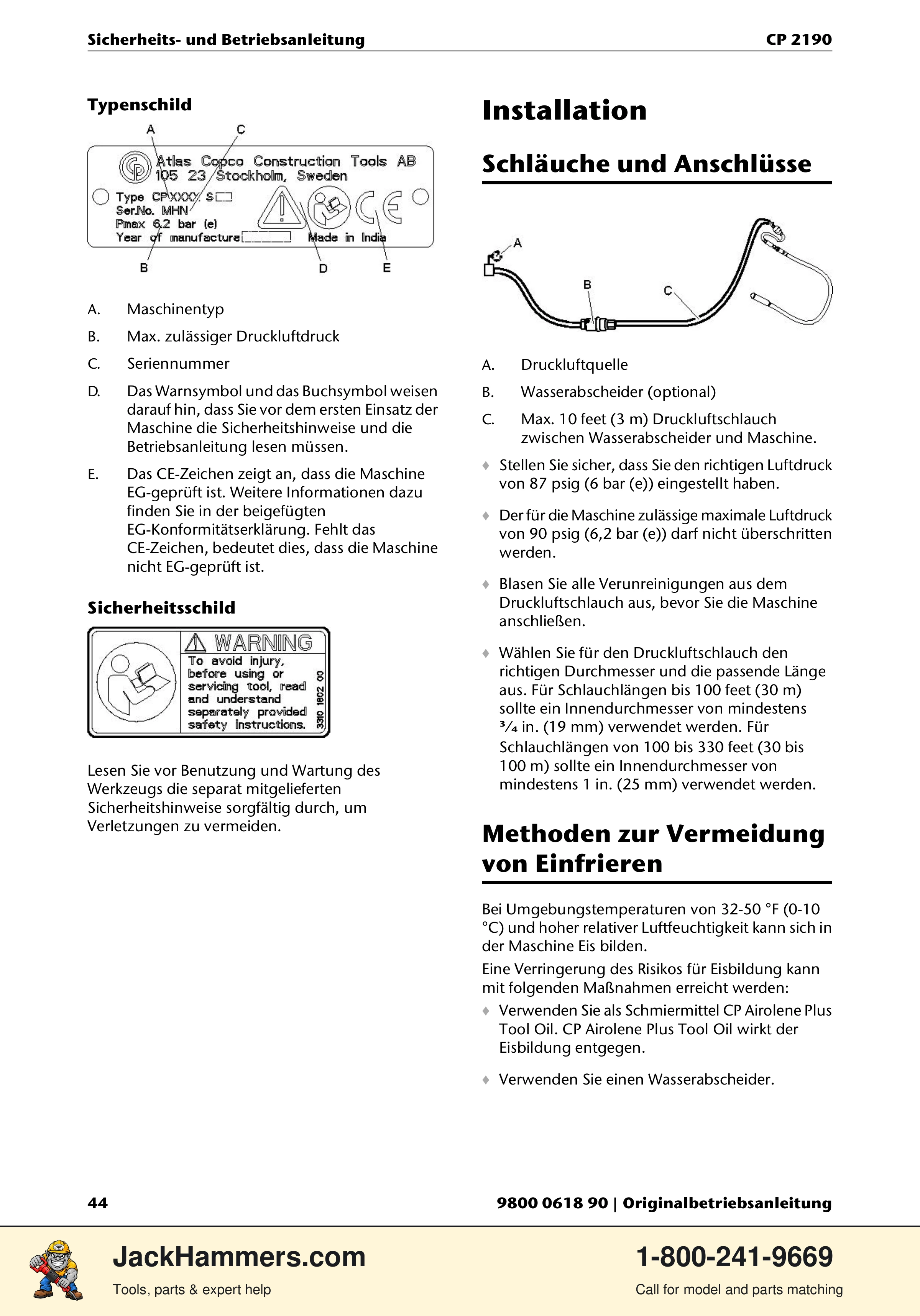 Chicago Pneumatic CP 2190 PDF page 44 of 200
