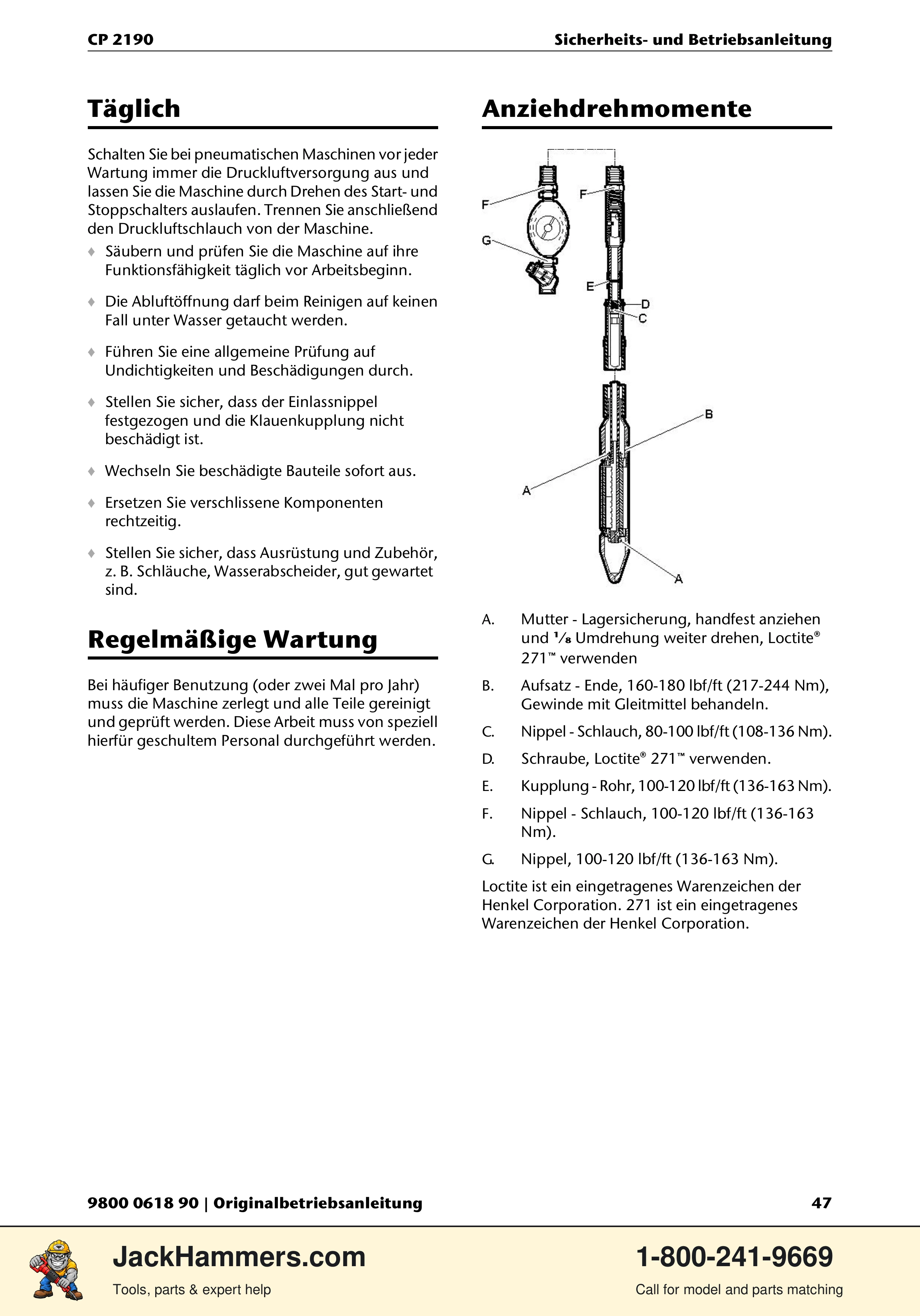 Chicago Pneumatic CP 2190 PDF page 47 of 200