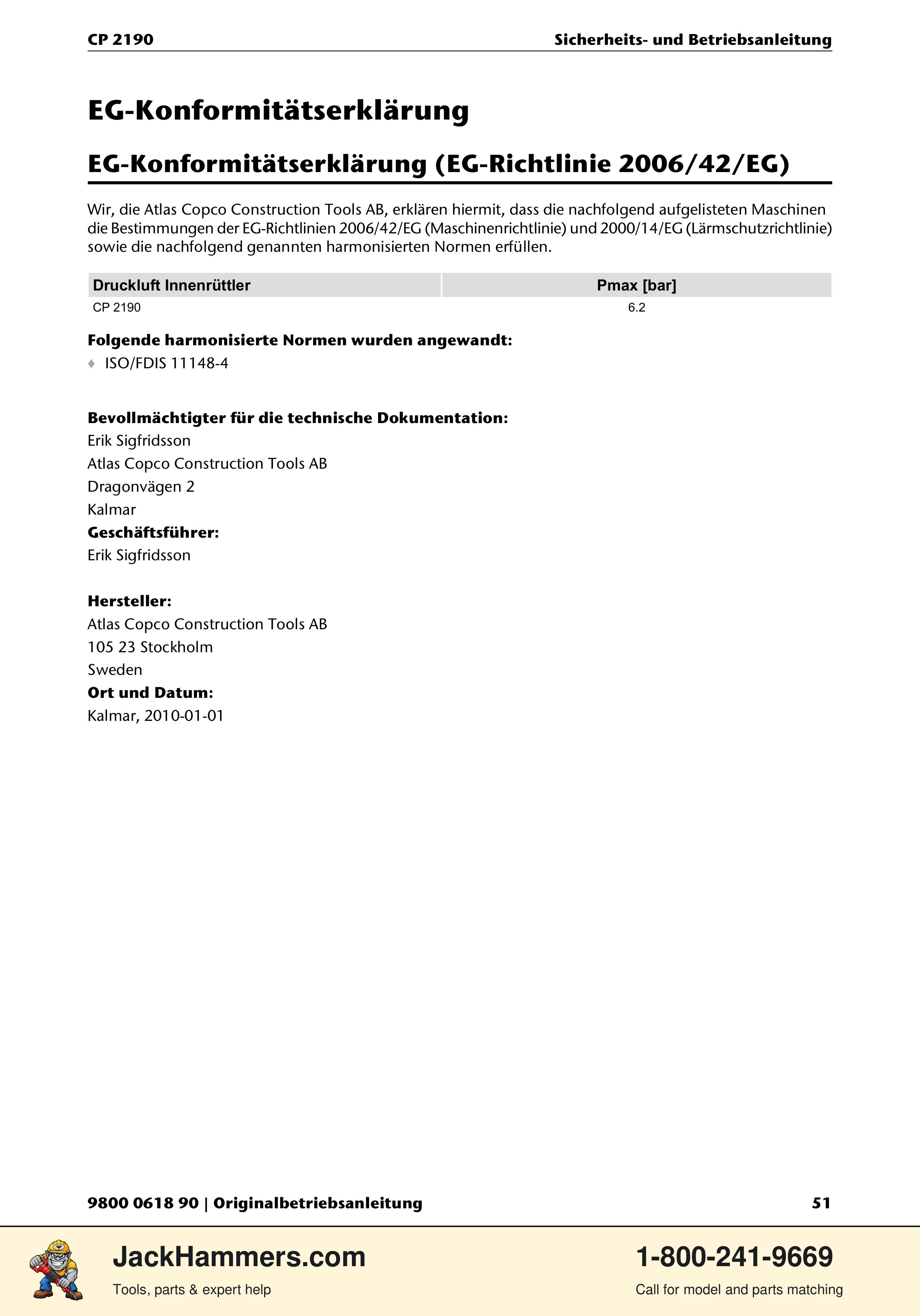 Chicago Pneumatic CP 2190 PDF page 51 of 200
