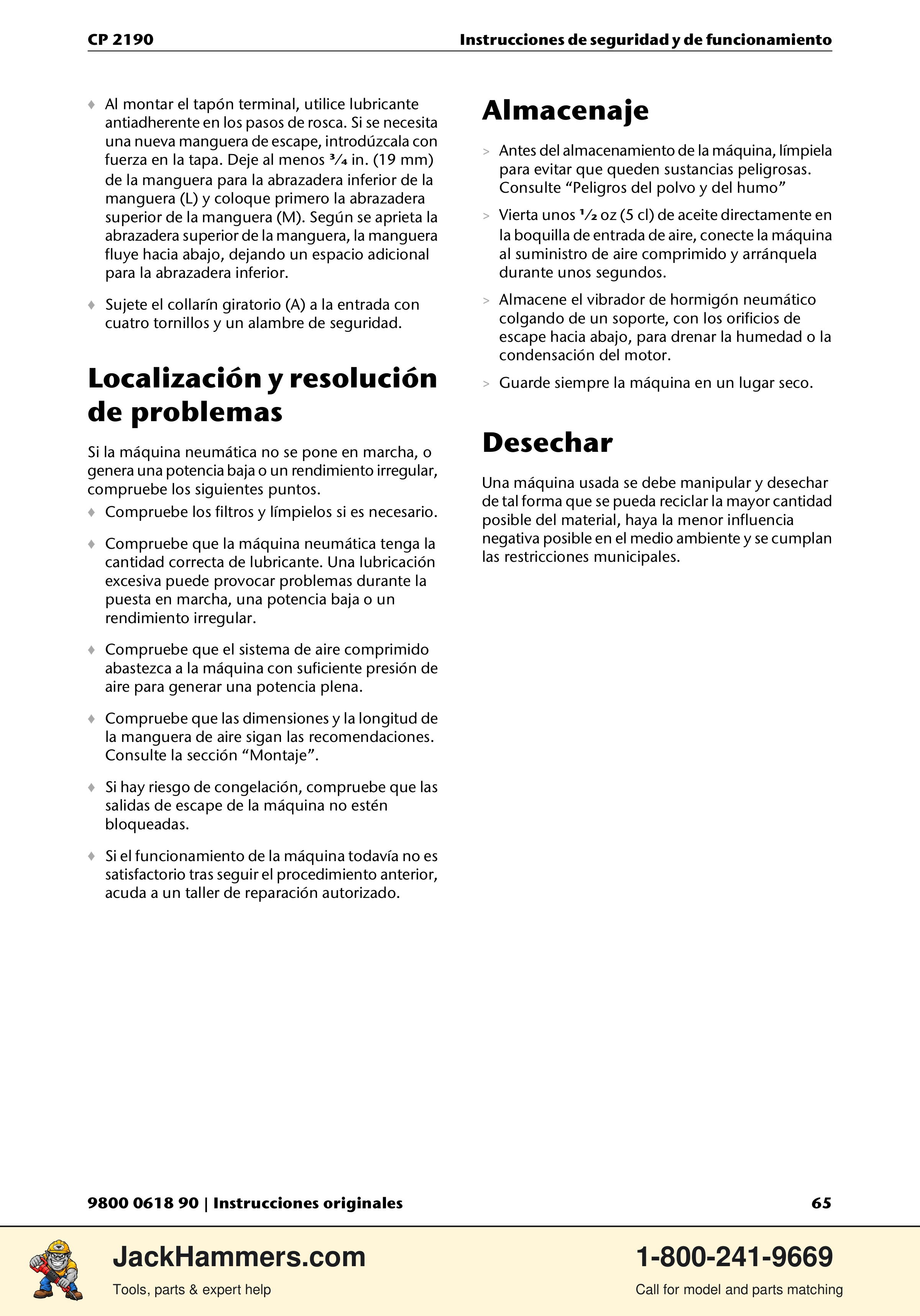 Chicago Pneumatic CP 2190 PDF page 65 of 200