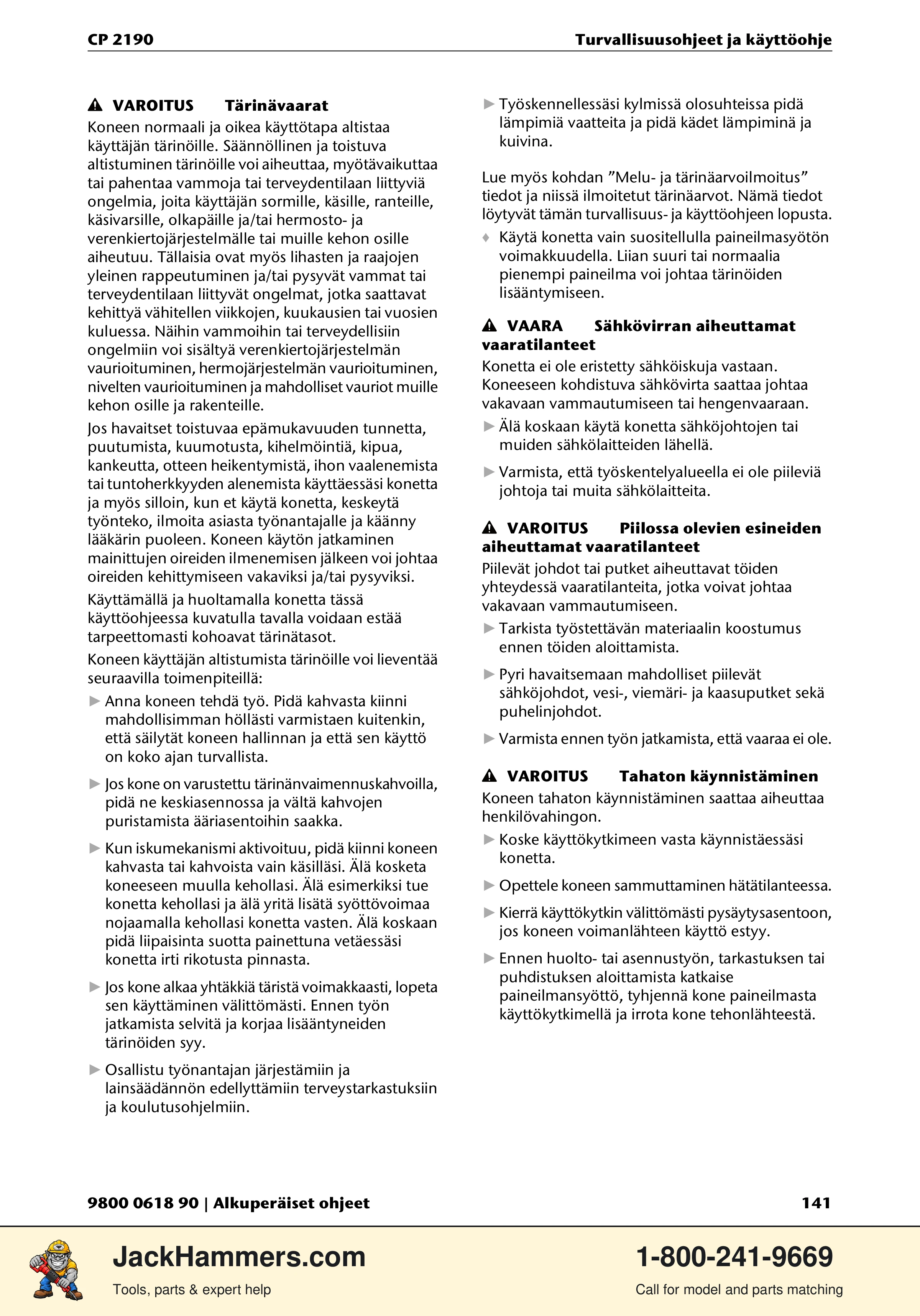 Chicago Pneumatic CP 2190 PDF page 141 of 200