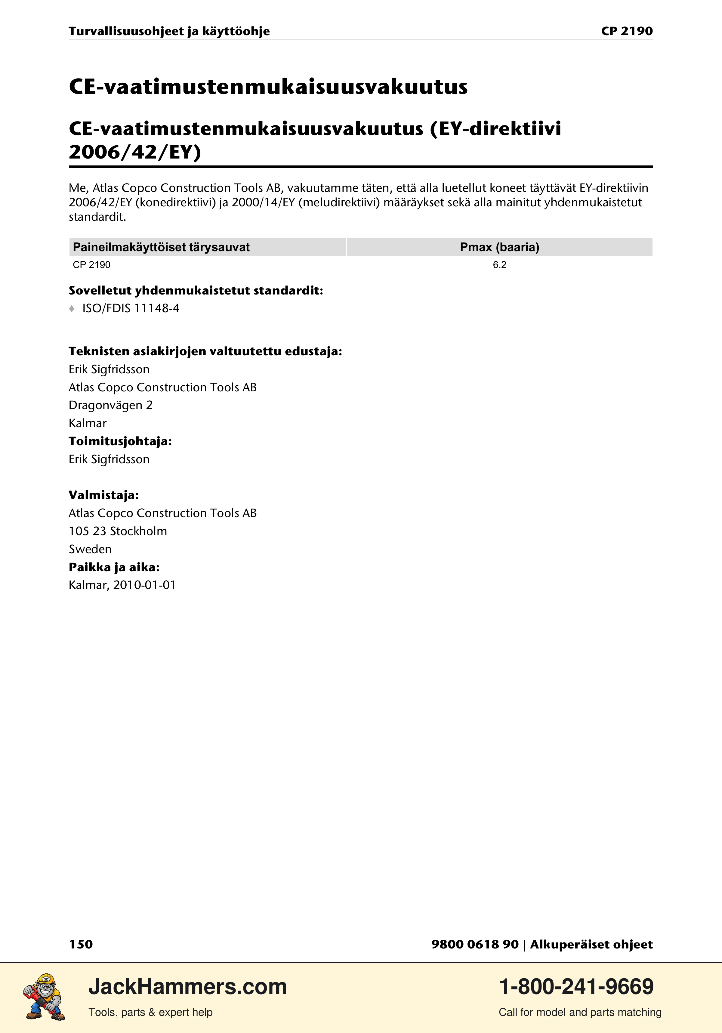 Chicago Pneumatic CP 2190 PDF page 150 of 200