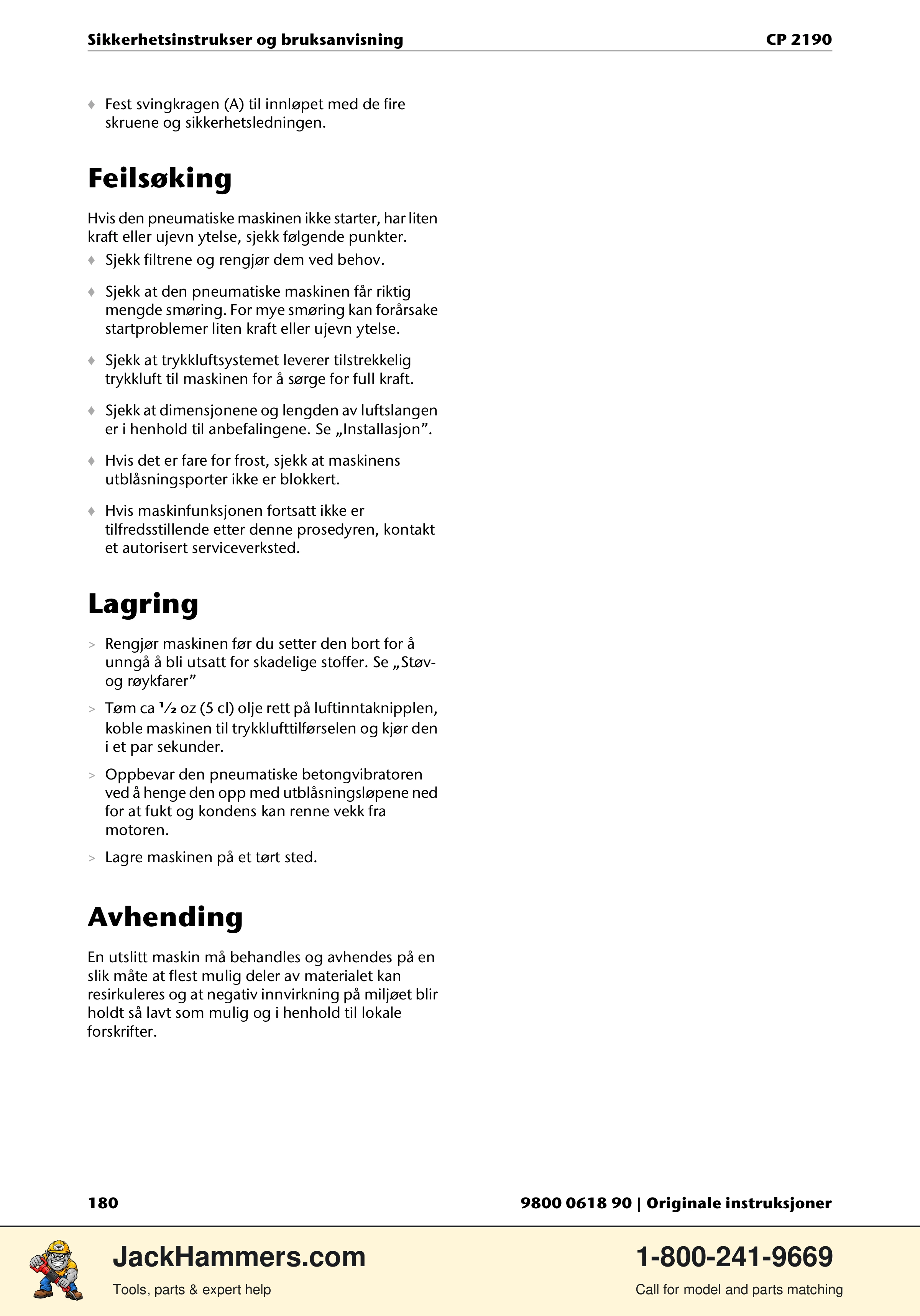 Chicago Pneumatic CP 2190 PDF page 180 of 200