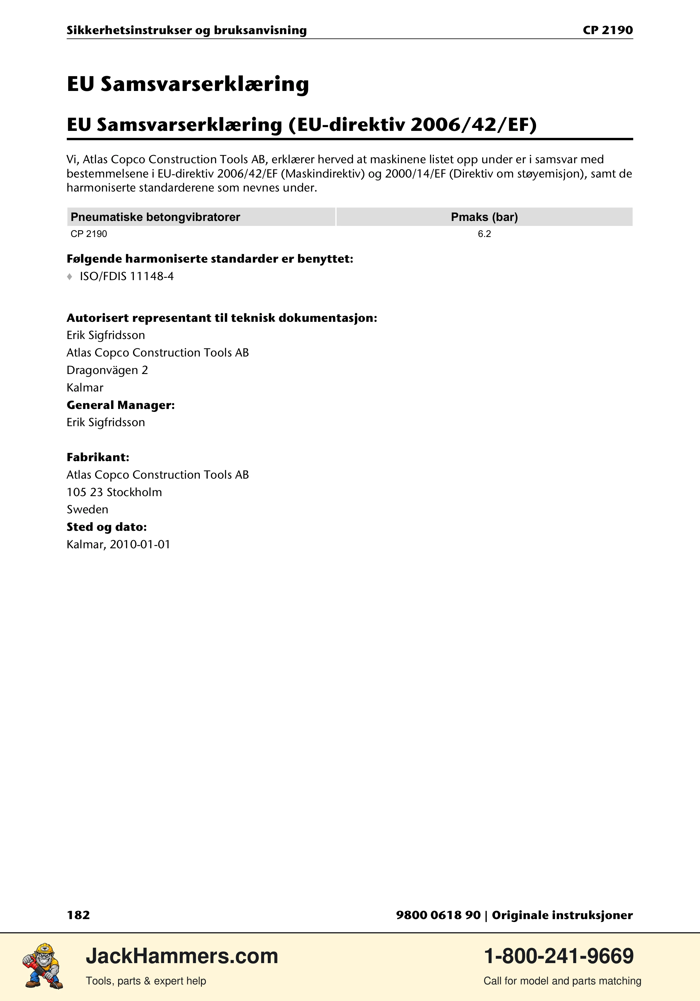 Chicago Pneumatic CP 2190 PDF page 182 of 200
