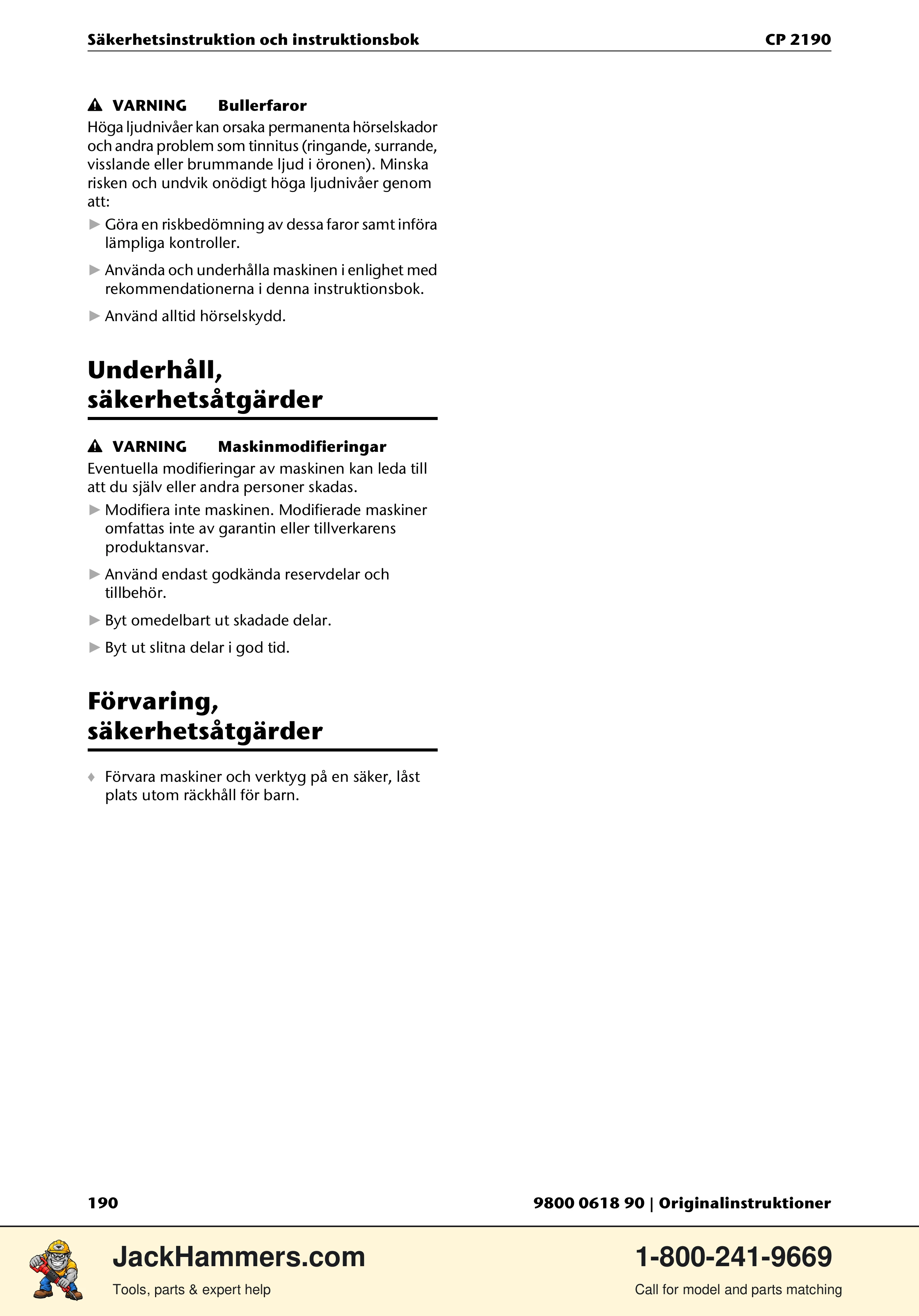 Chicago Pneumatic CP 2190 PDF page 190 of 200