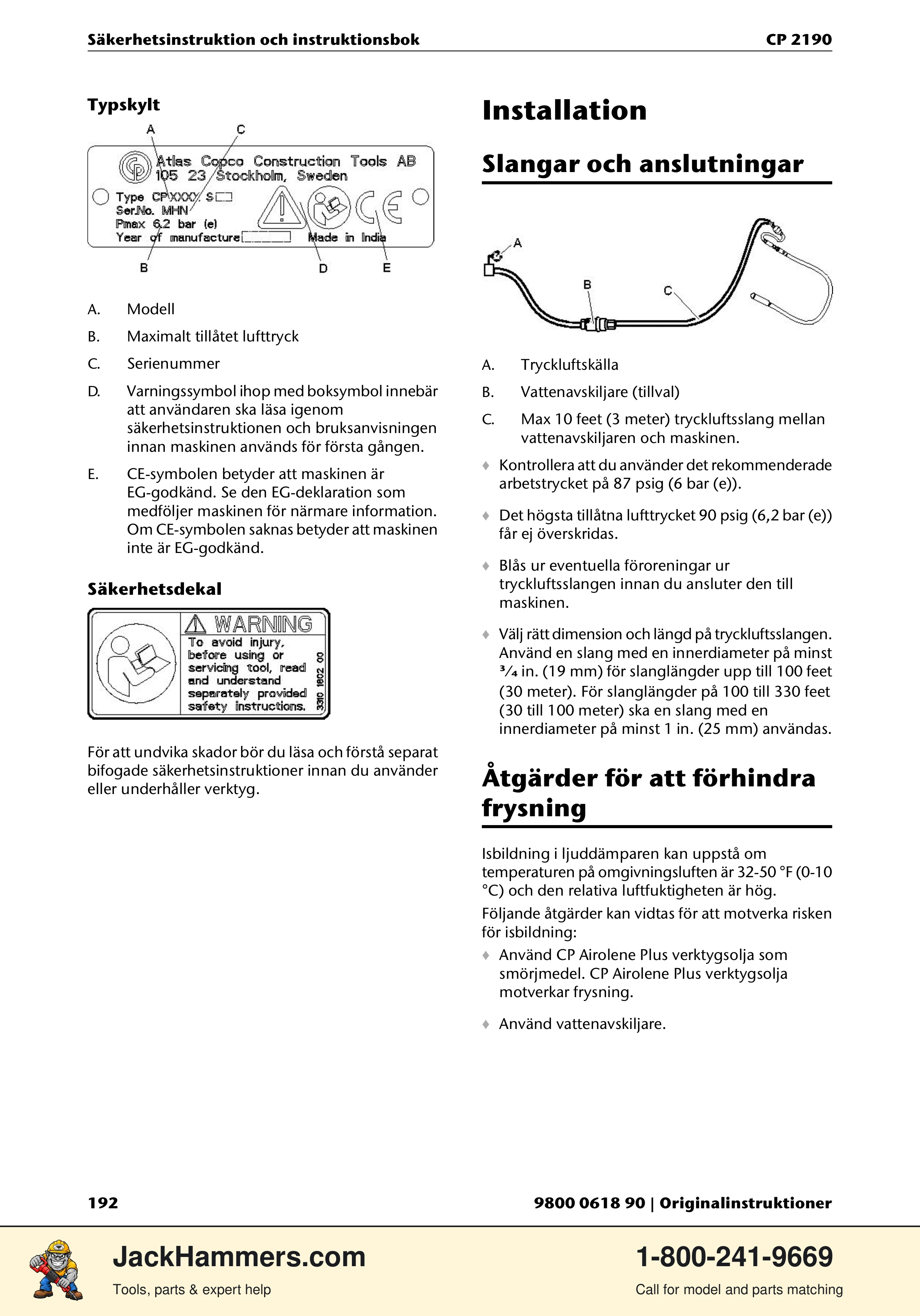 Chicago Pneumatic CP 2190 PDF page 192 of 200
