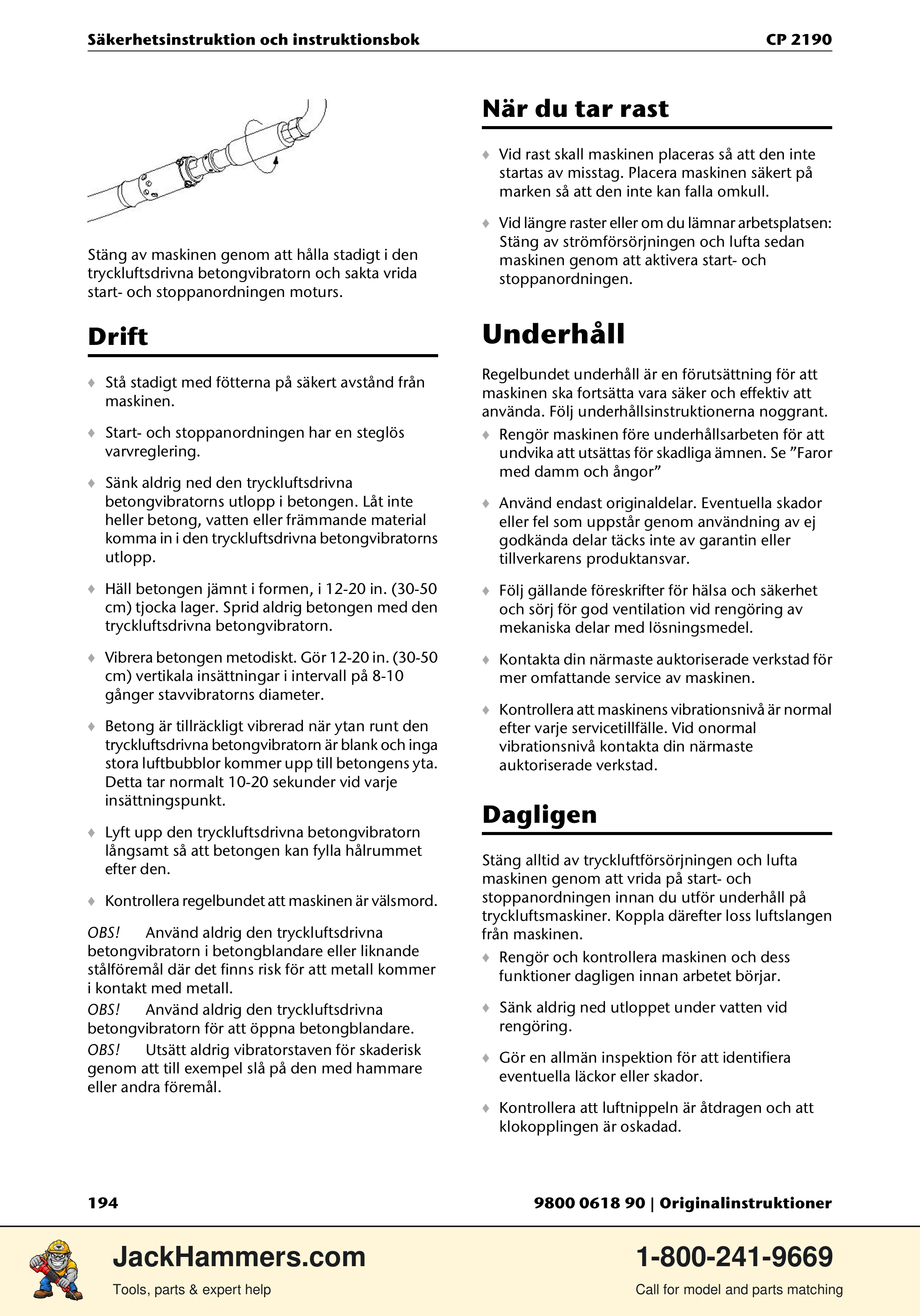 Chicago Pneumatic CP 2190 PDF page 194 of 200