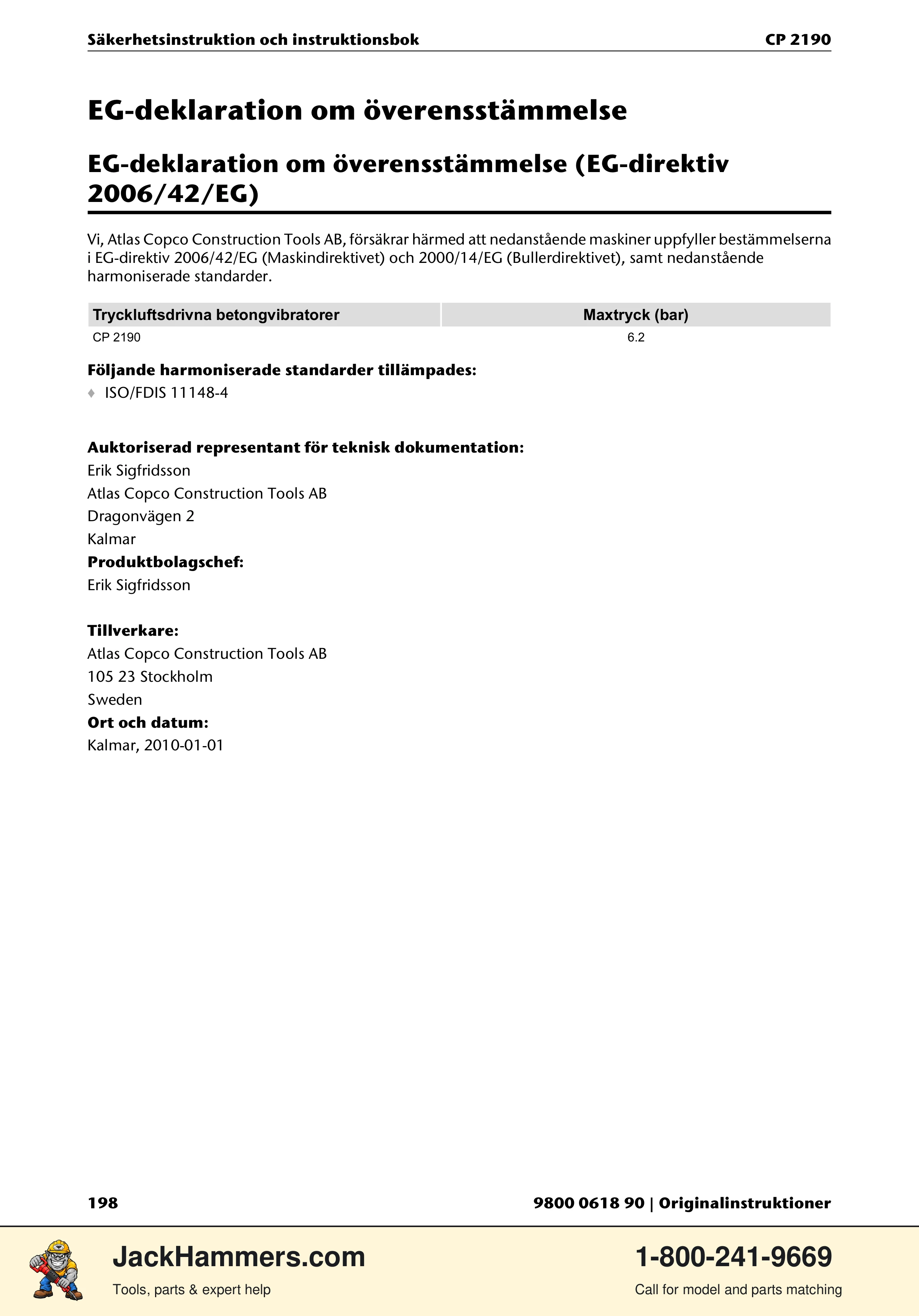 Chicago Pneumatic CP 2190 PDF page 198 of 200