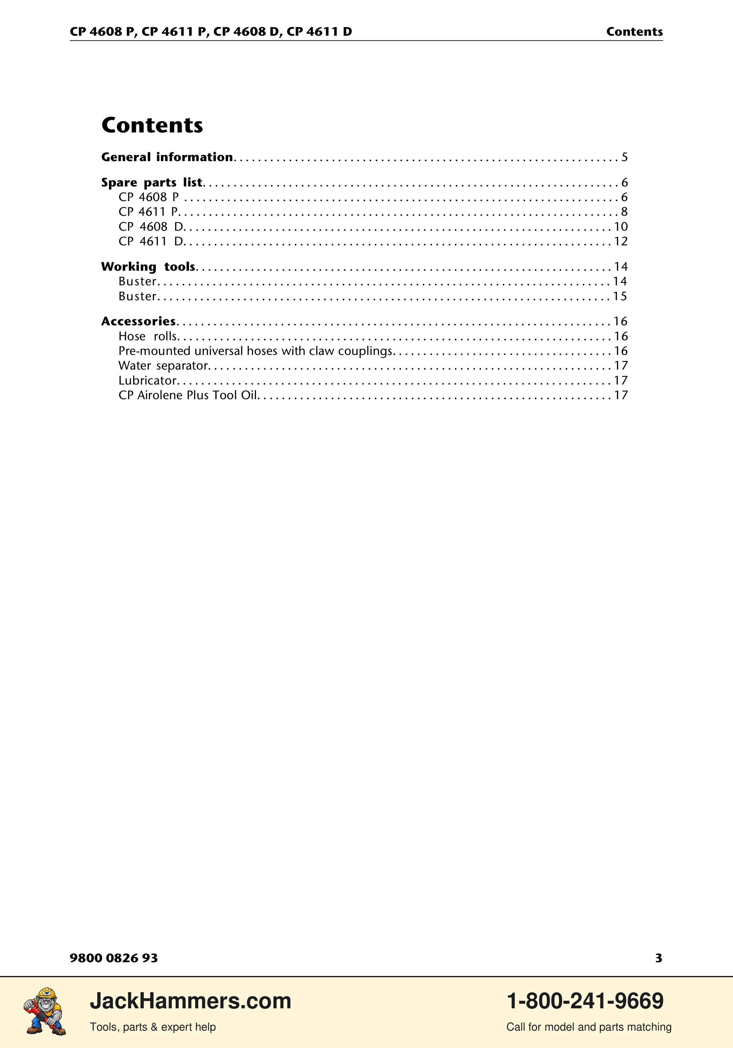 Chicago Pneumatic D-Series / P-Series PDF page 3 of 20