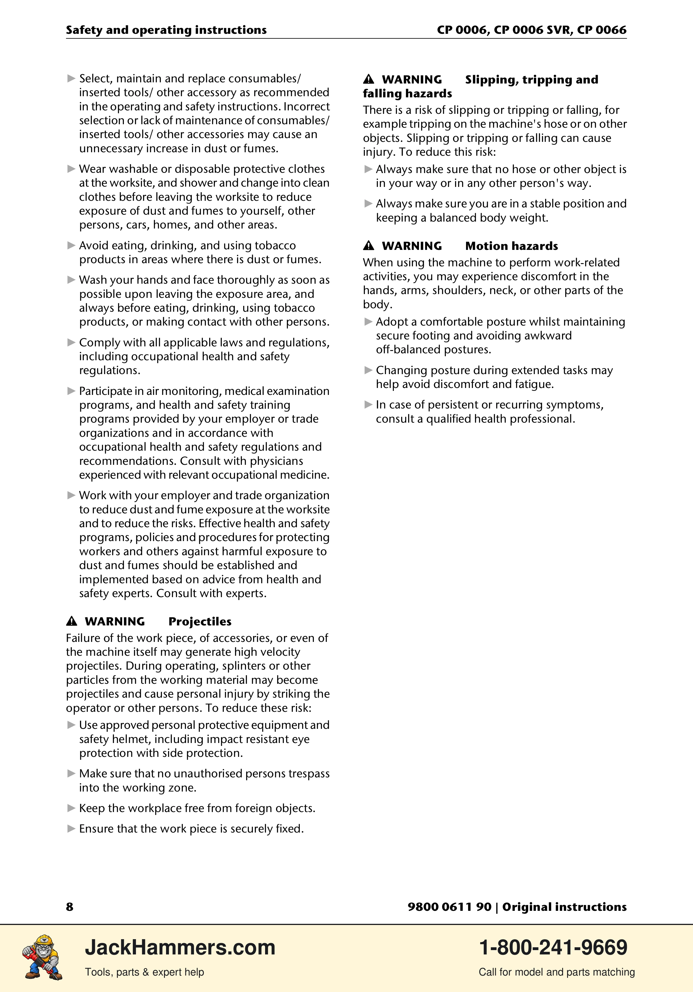 Chicago Pneumatic CP 0006 / CP 0006 SVR PDF page 8 of 196