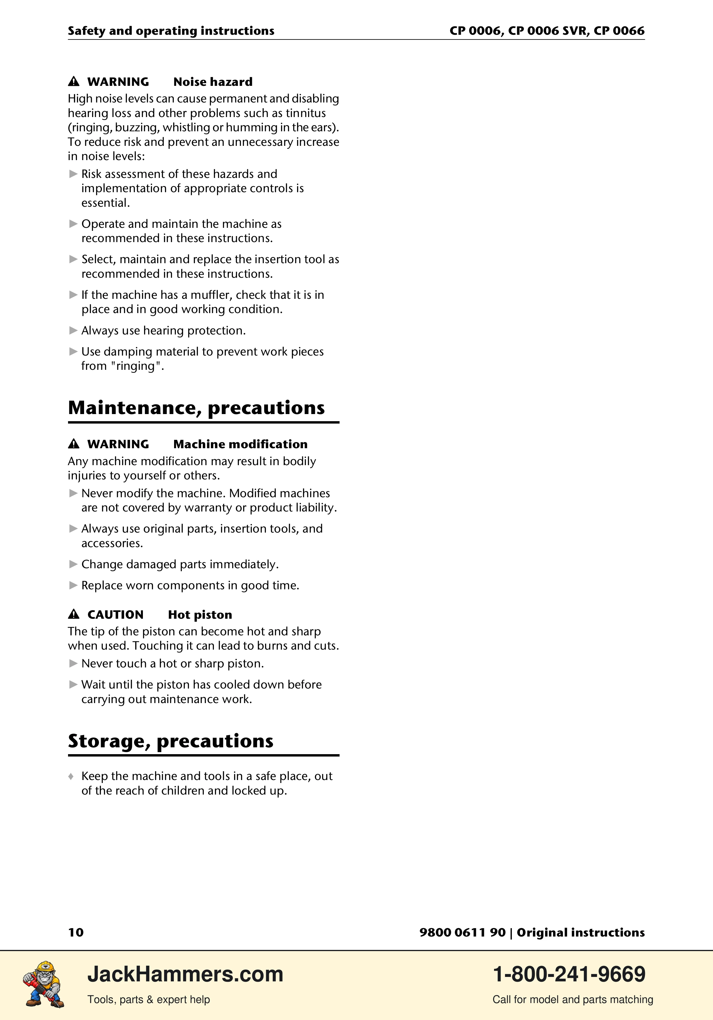 Chicago Pneumatic CP 0006 / CP 0006 SVR PDF page 10 of 196