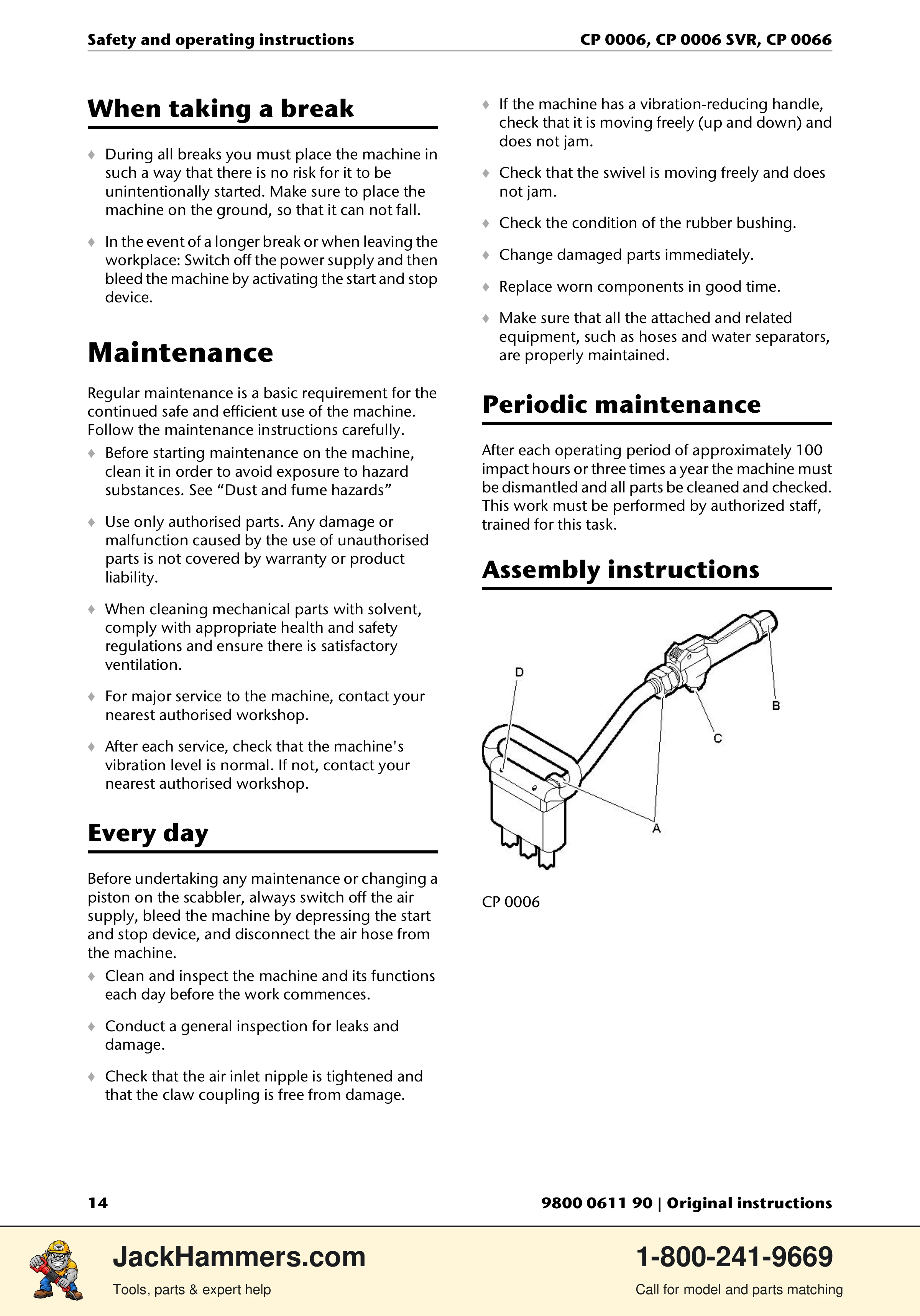 Chicago Pneumatic CP 0006 / CP 0006 SVR PDF page 14 of 196