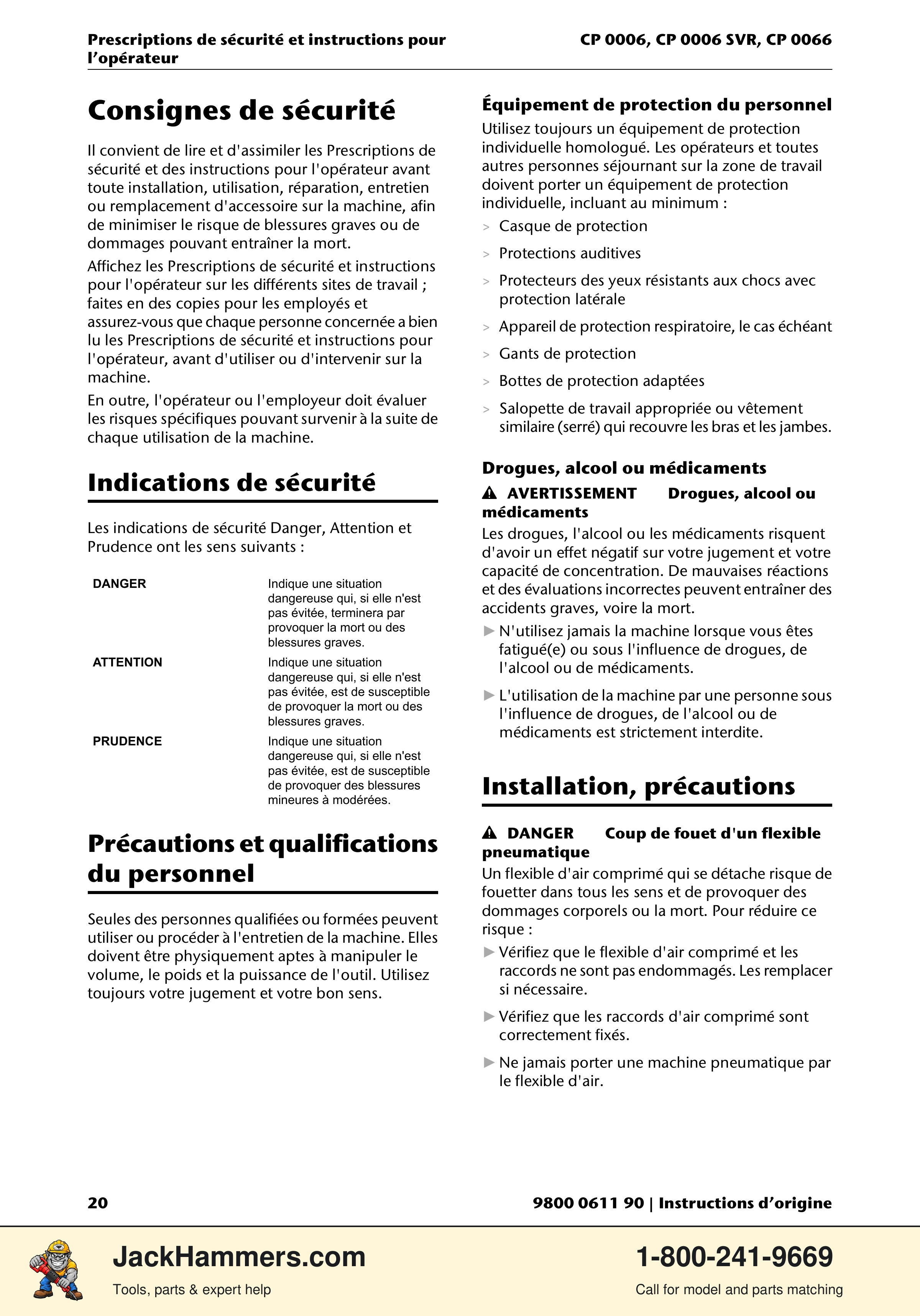 Chicago Pneumatic CP 0006 / CP 0006 SVR PDF page 20 of 196