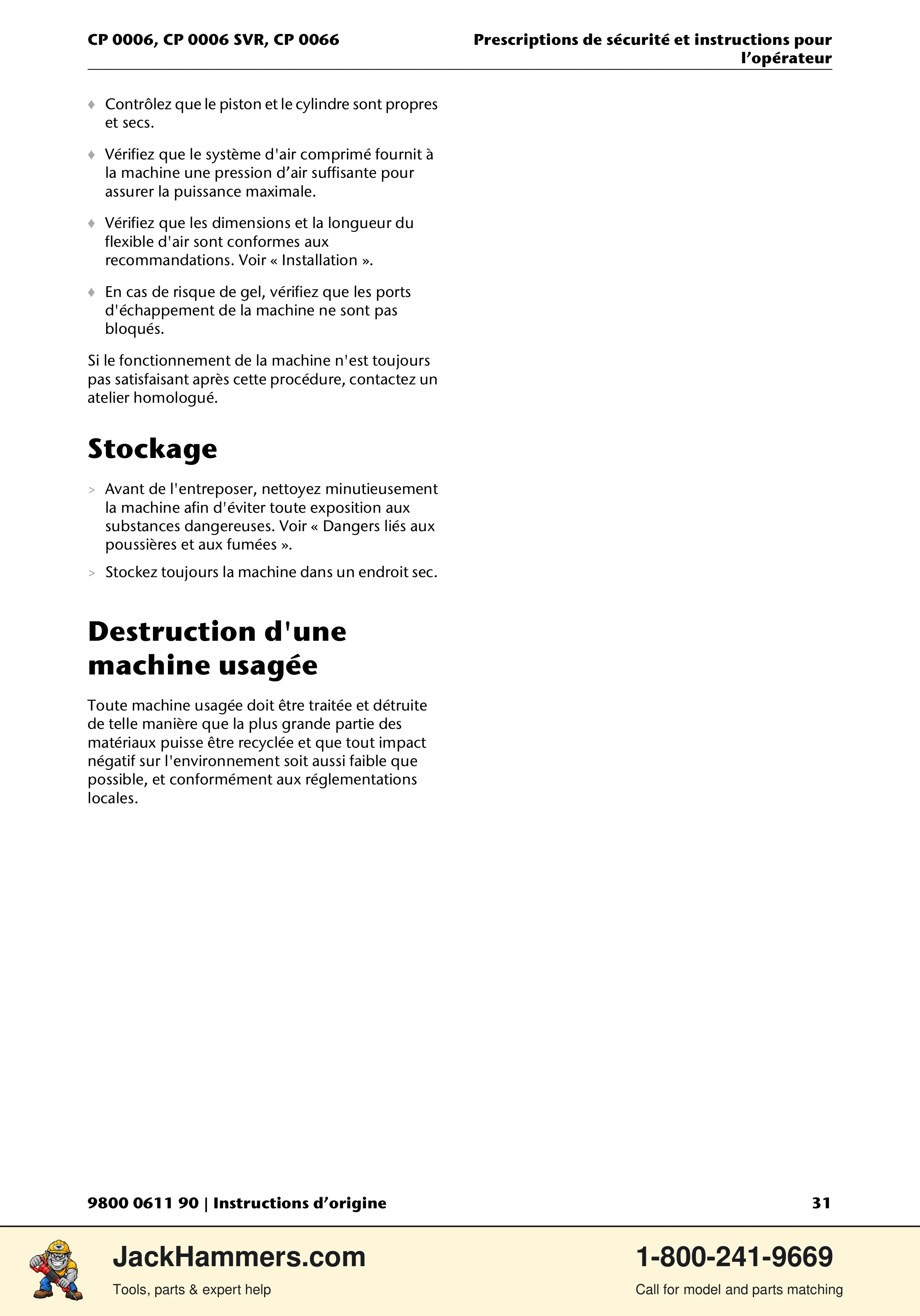 Chicago Pneumatic CP 0006 / CP 0006 SVR PDF page 31 of 196