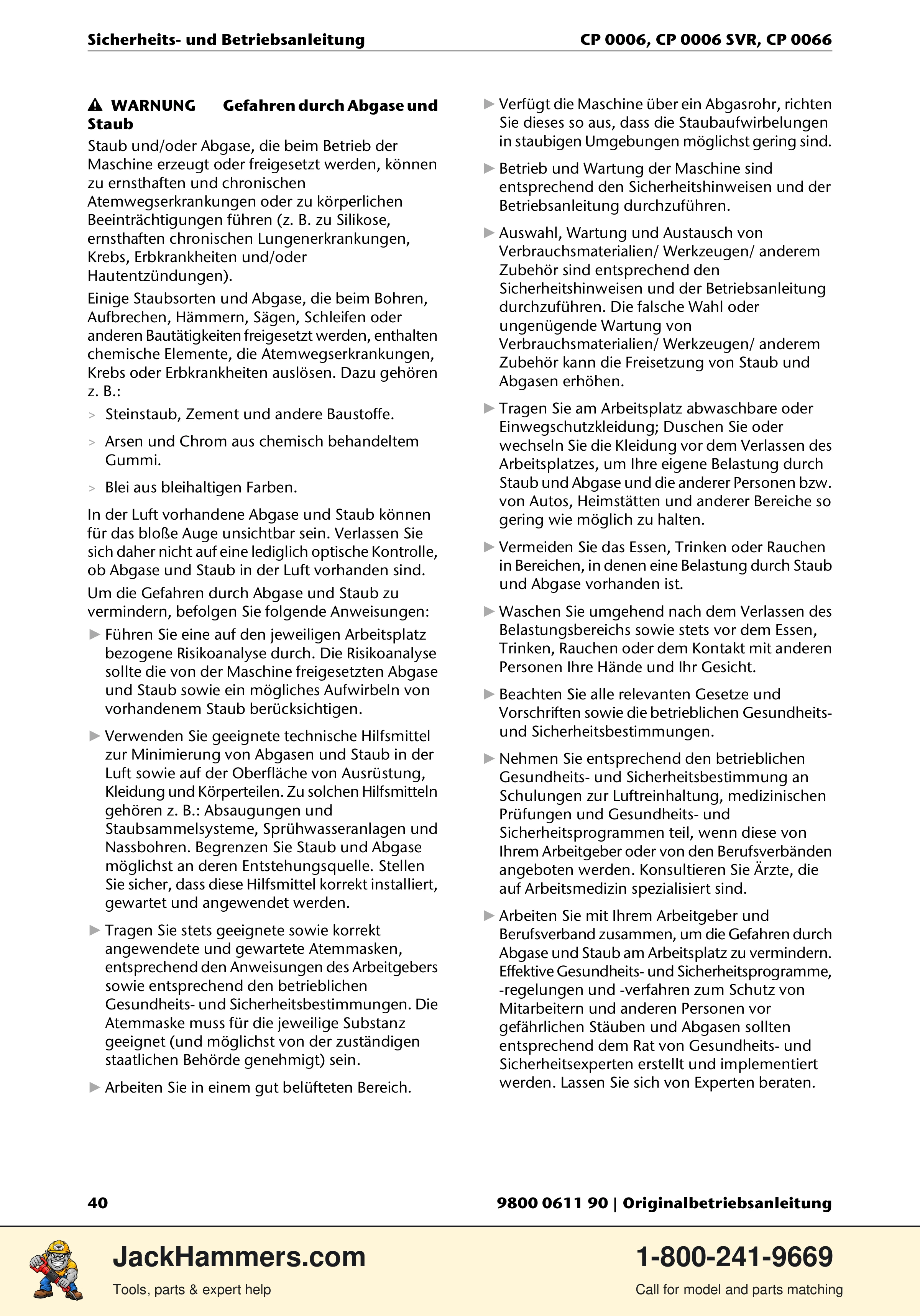 Chicago Pneumatic CP 0006 / CP 0006 SVR PDF page 40 of 196
