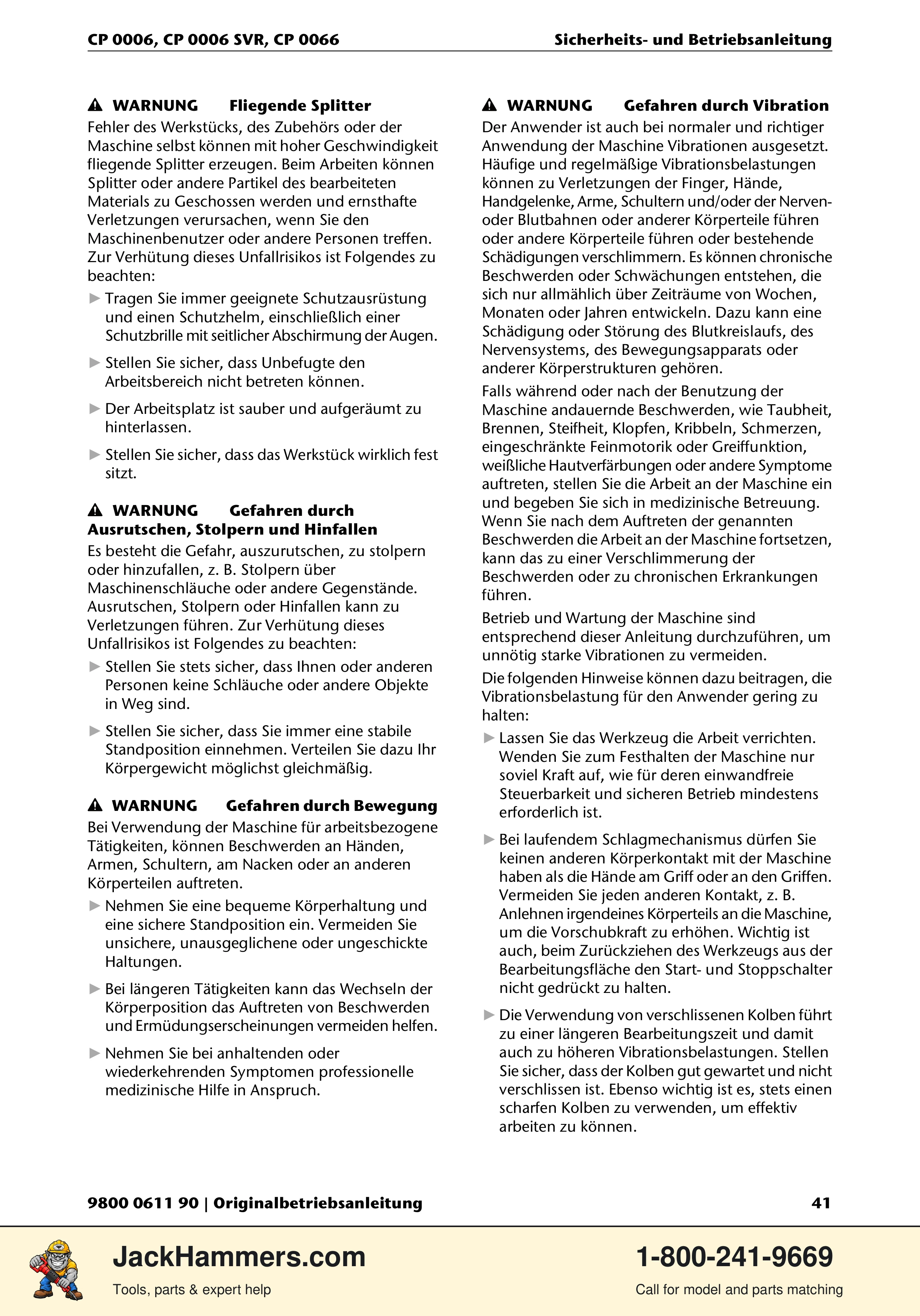 Chicago Pneumatic CP 0006 / CP 0006 SVR PDF page 41 of 196