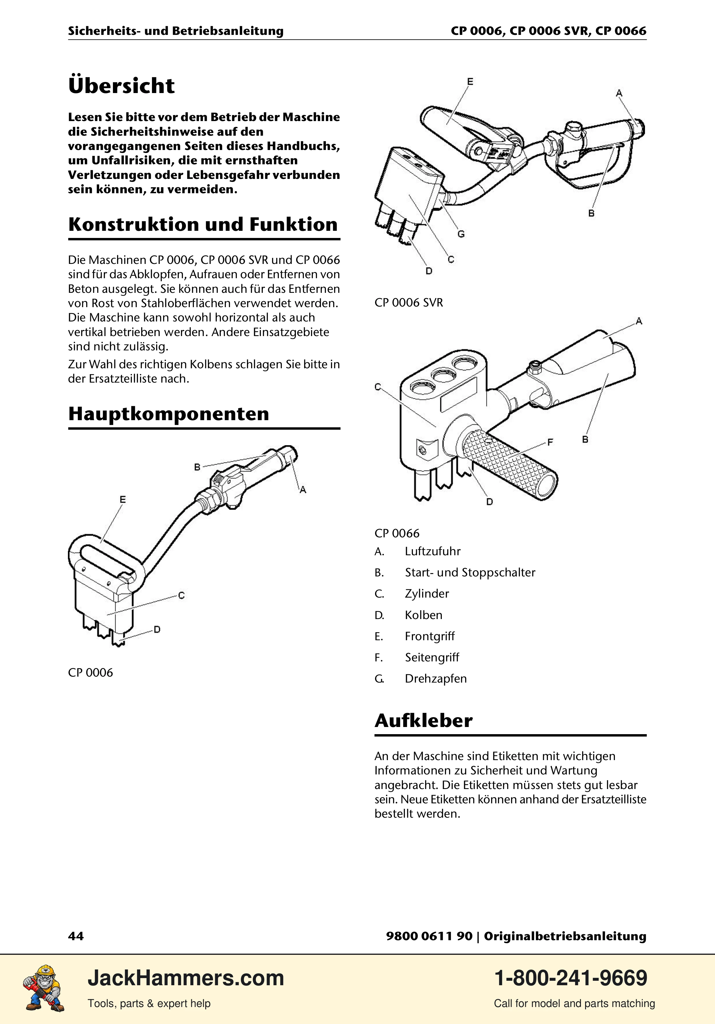 Chicago Pneumatic CP 0006 / CP 0006 SVR PDF page 44 of 196