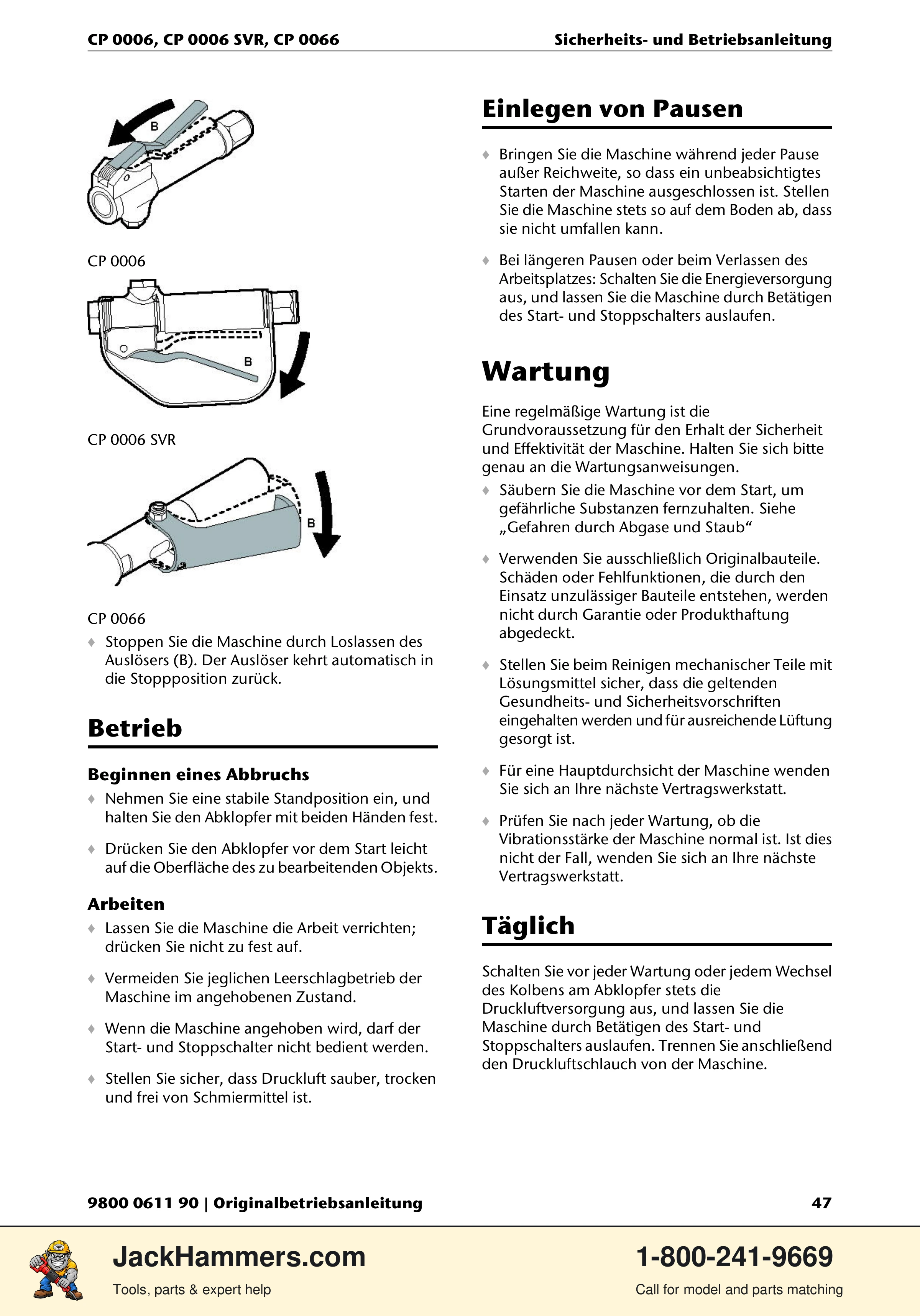 Chicago Pneumatic CP 0006 / CP 0006 SVR PDF page 47 of 196