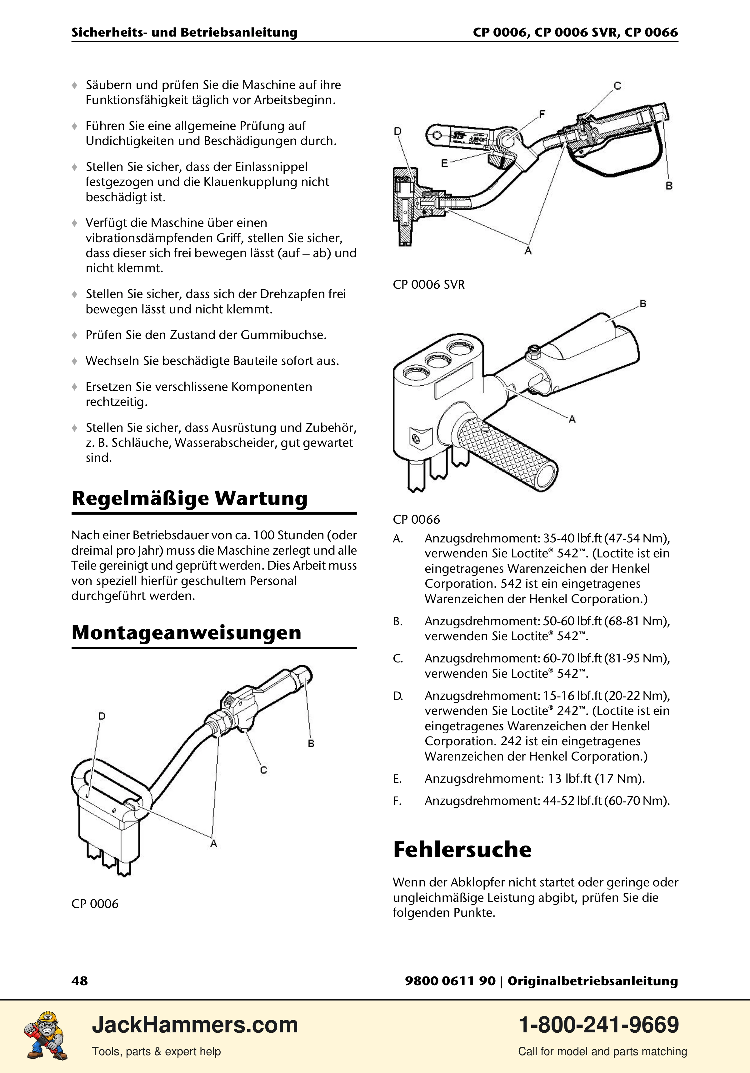 Chicago Pneumatic CP 0006 / CP 0006 SVR PDF page 48 of 196
