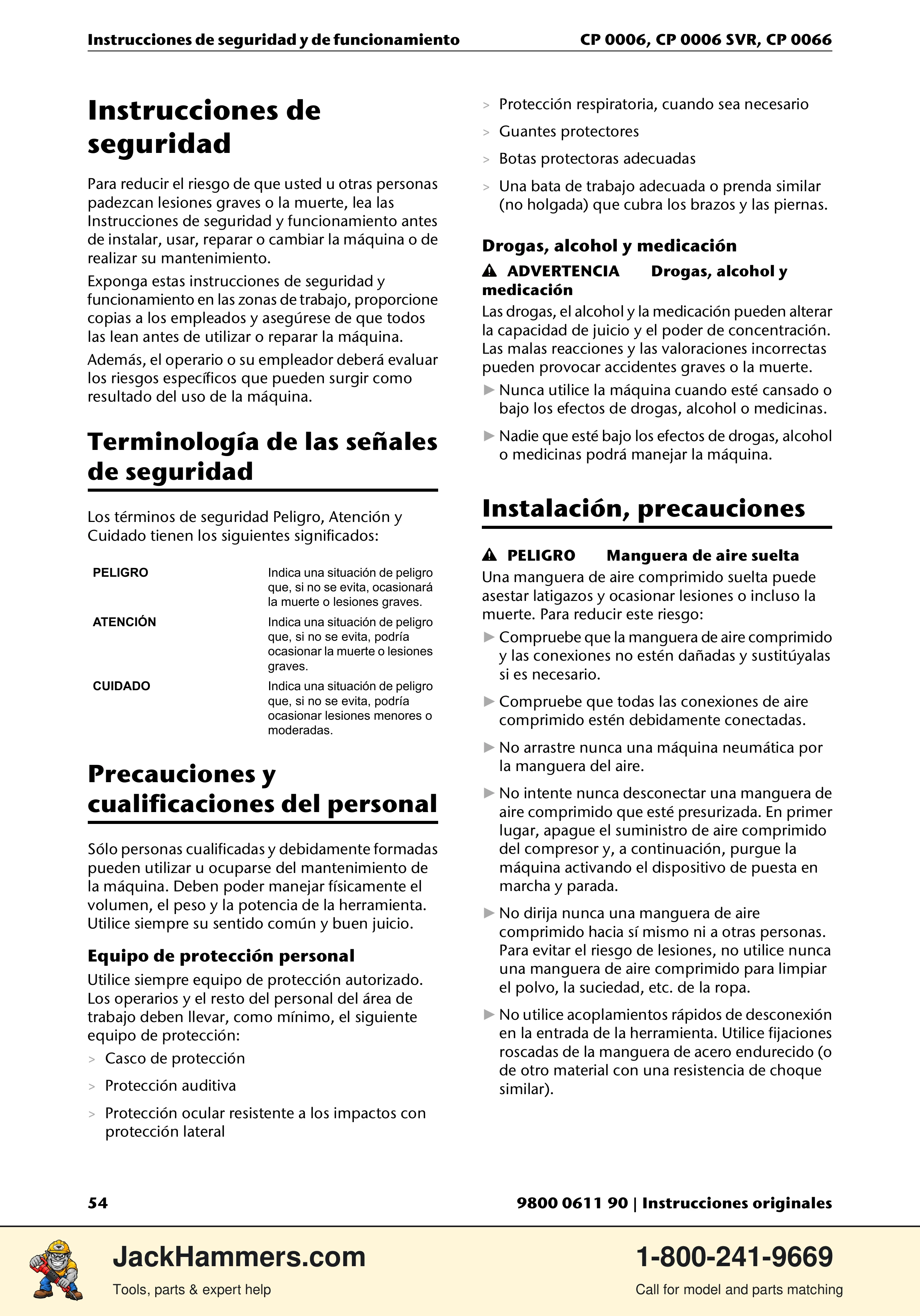 Chicago Pneumatic CP 0006 / CP 0006 SVR PDF page 54 of 196