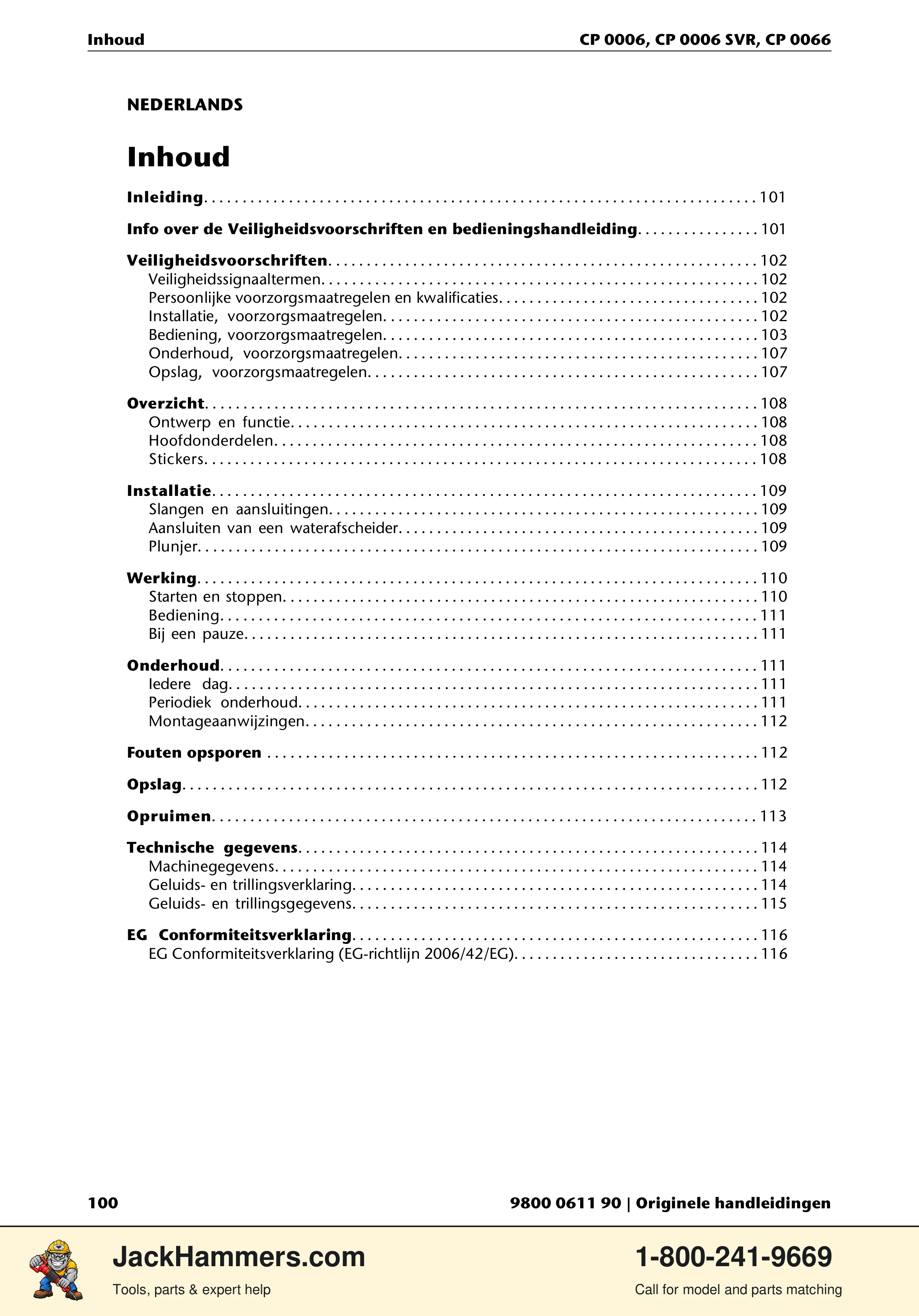 Chicago Pneumatic CP 0006 / CP 0006 SVR PDF page 100 of 196